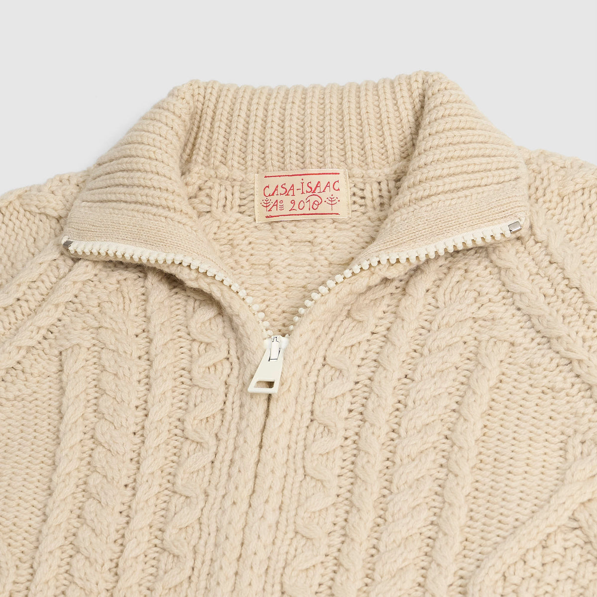 G.R.P. Full Zip Cable Knitted Cardigan Jacket