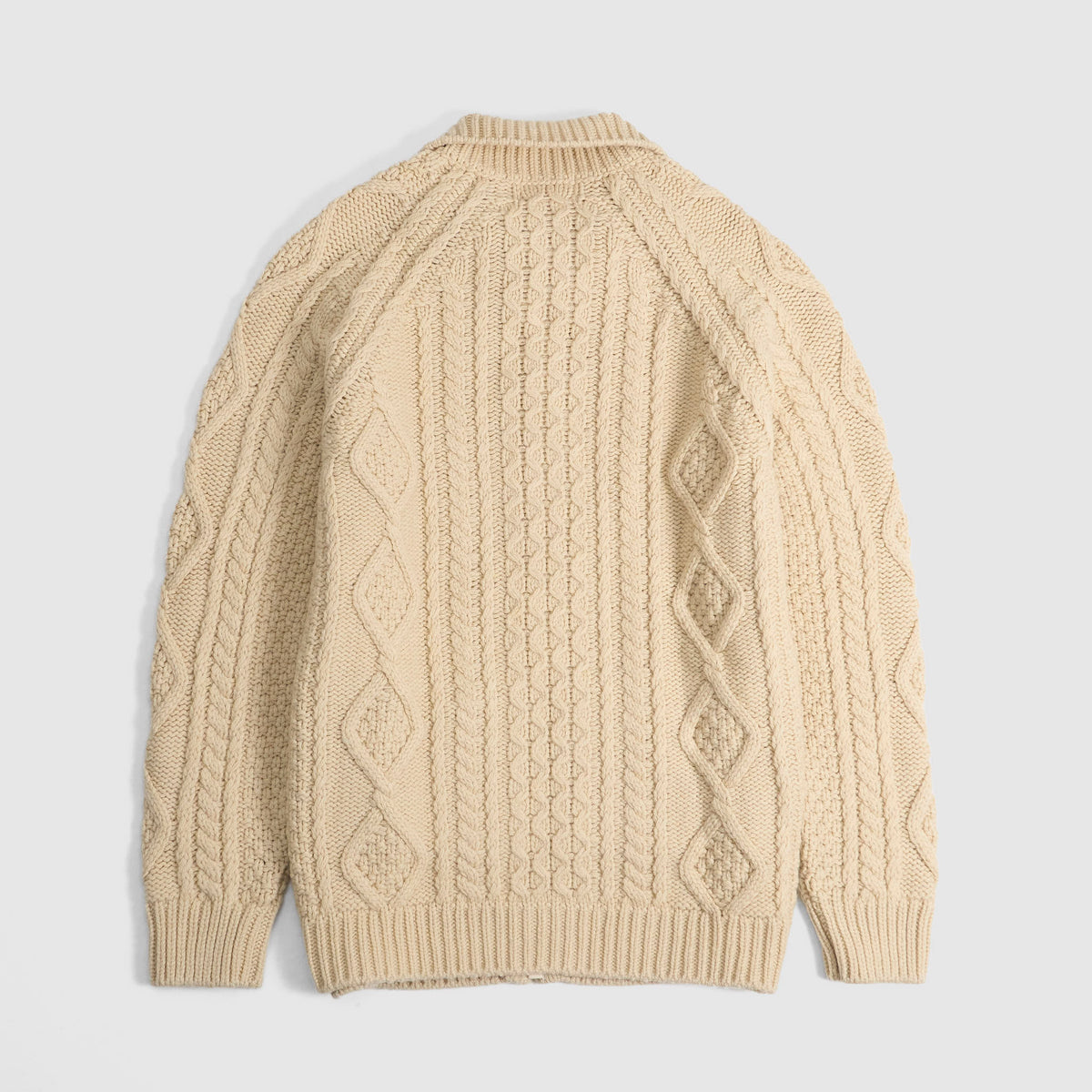 G.R.P. Full Zip Cable Knitted Cardigan Jacket