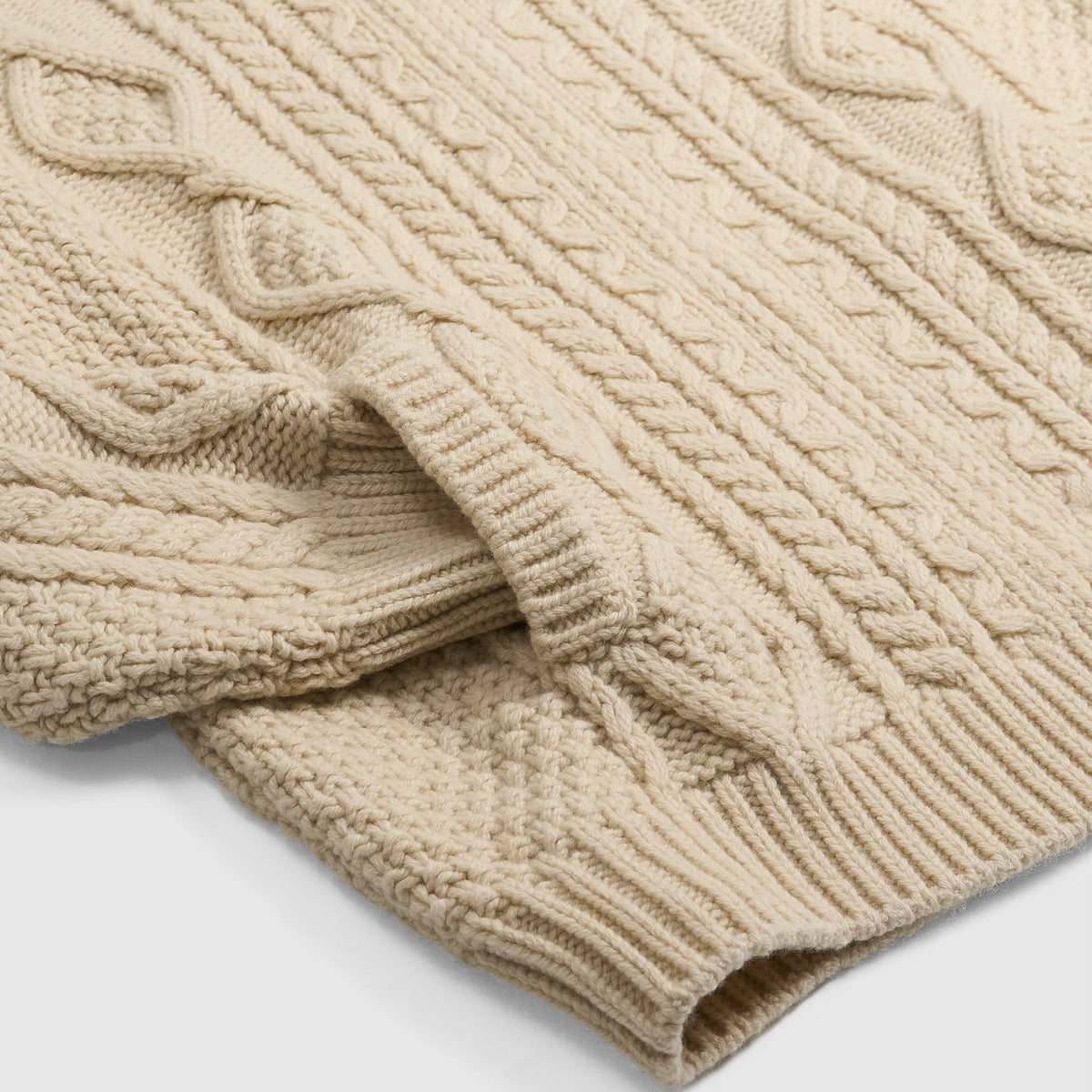 G.R.P. Full Zip Cable Knitted Cardigan Jacket