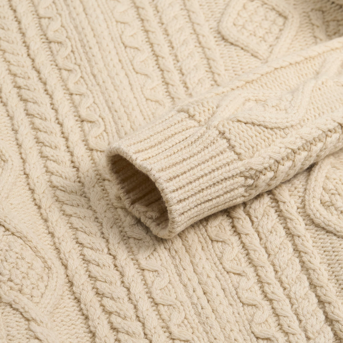 G.R.P. Full Zip Cable Knitted Cardigan Jacket