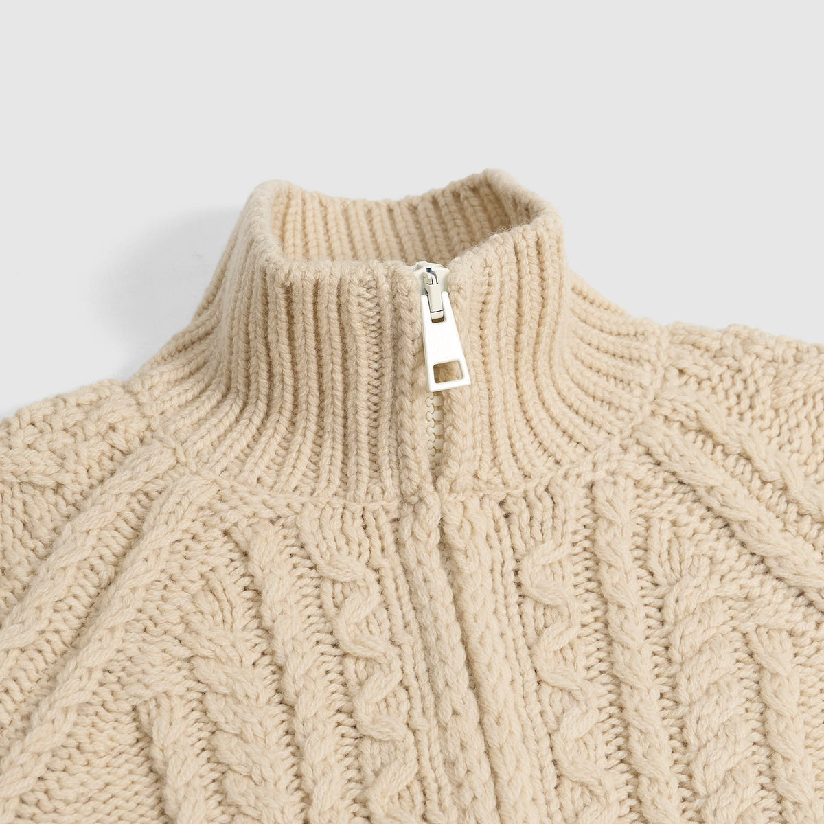 G.R.P. Full Zip Cable Knitted Cardigan Jacket