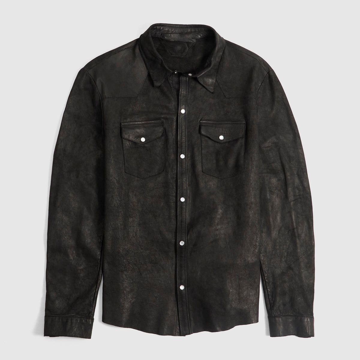 Salvatore Santoro Washed Leather Western Shirt