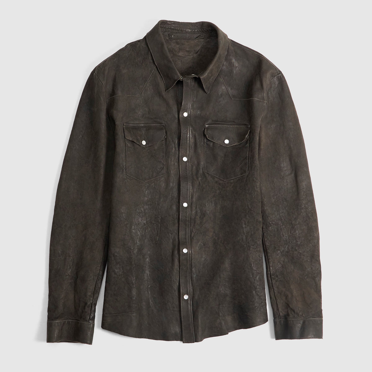 Salvatore Santoro Washed Leather Western Shirt