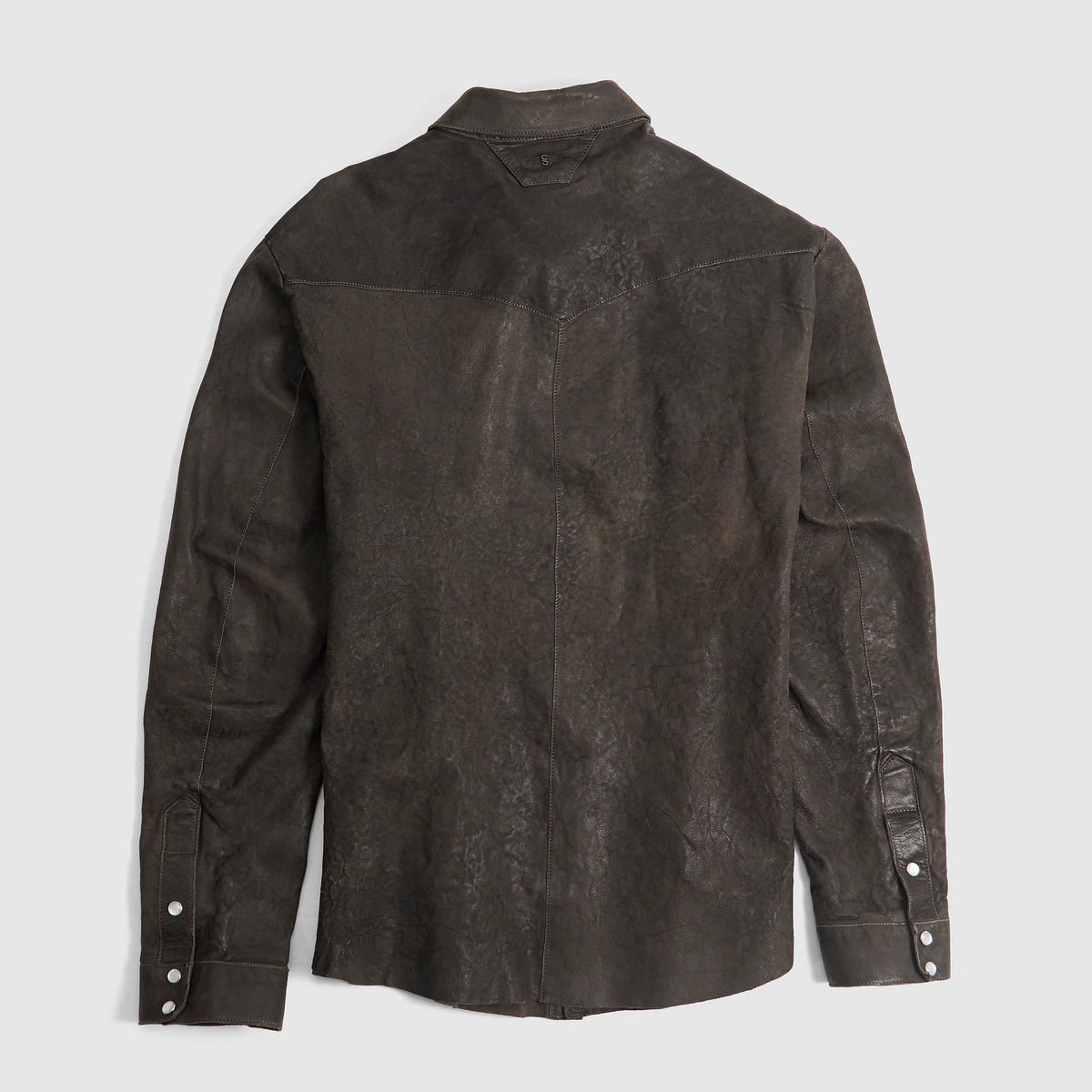 Salvatore Santoro Washed Leather Western Shirt