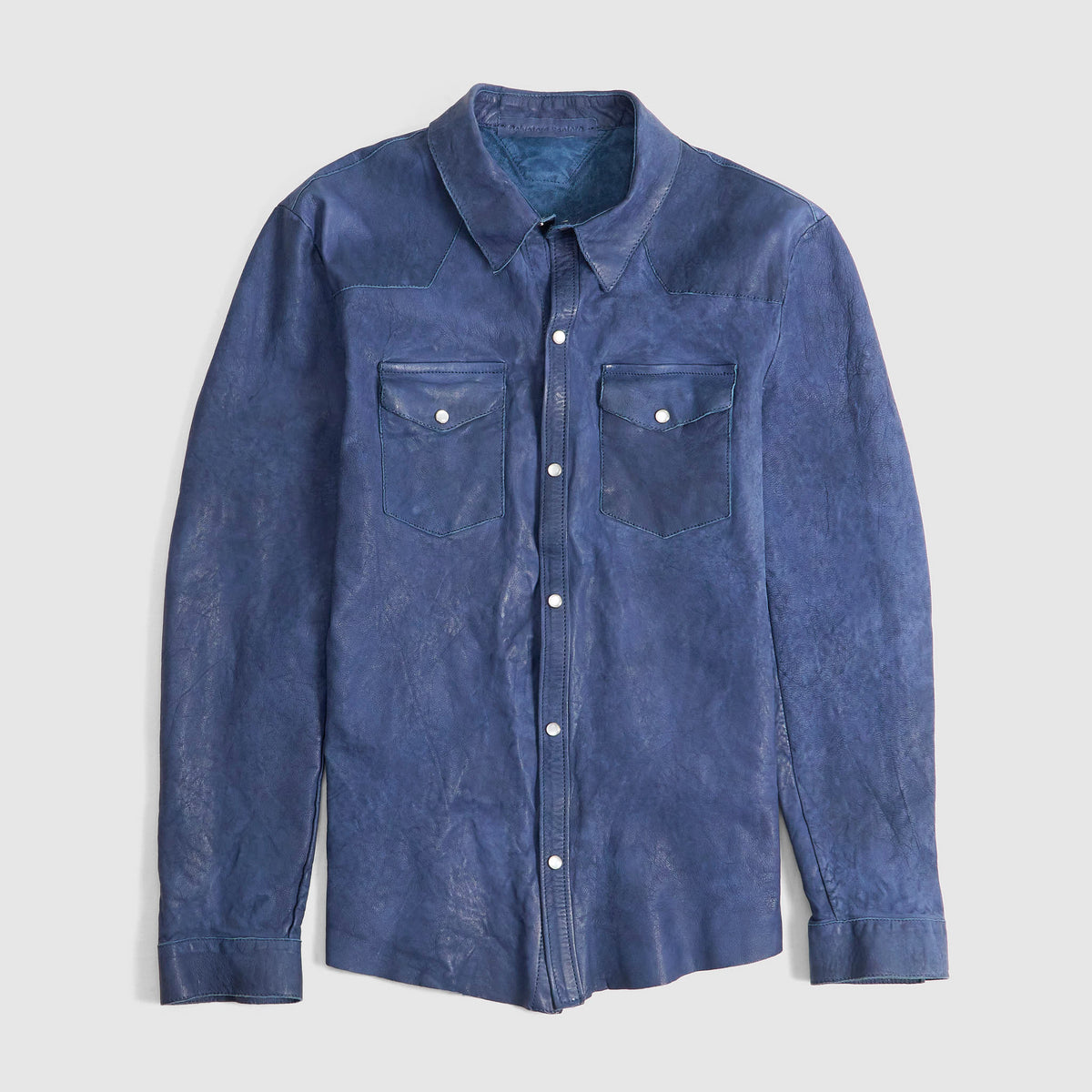 Salvatore Santoro Washed Leather Western Shirt
