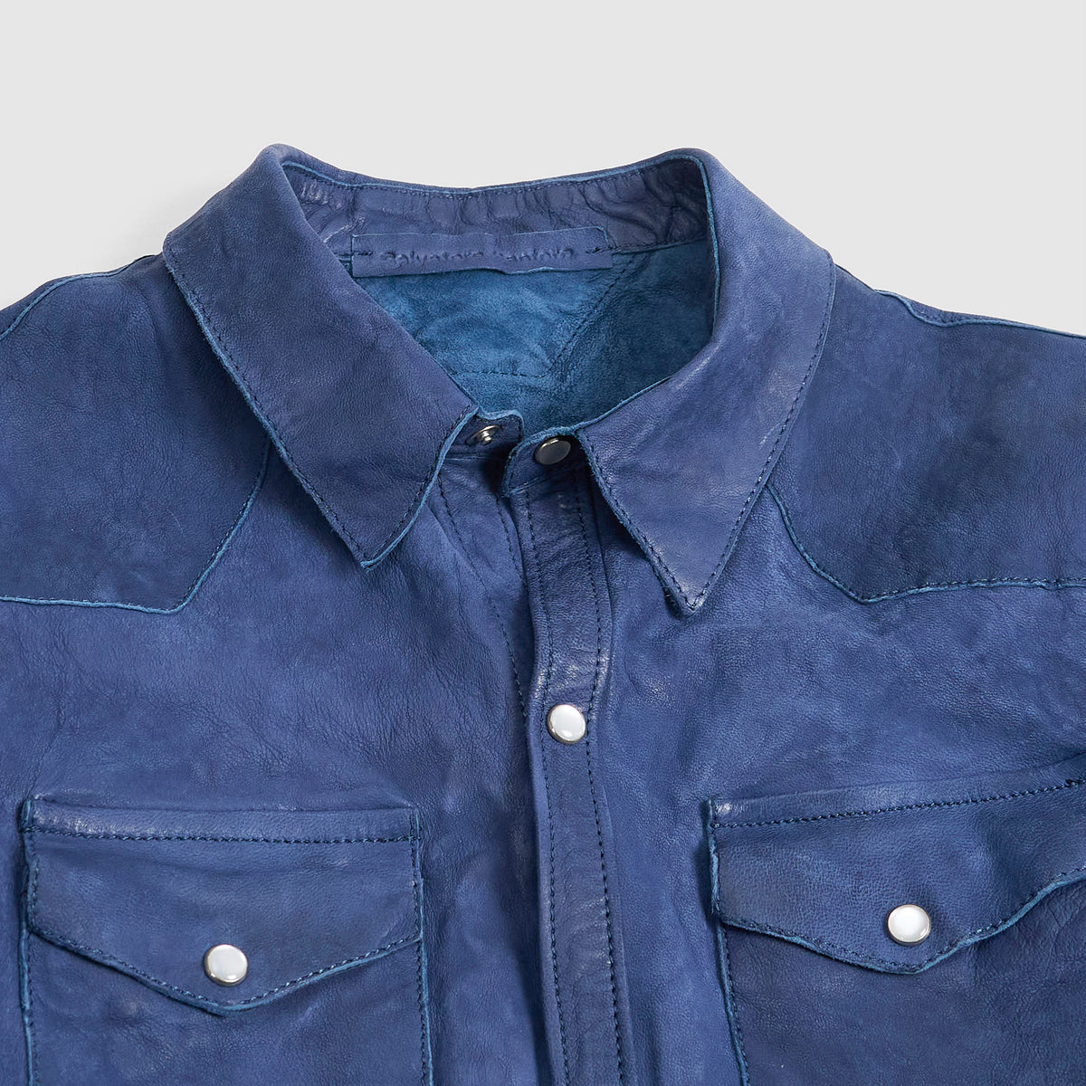 Salvatore Santoro Washed Leather Western Shirt
