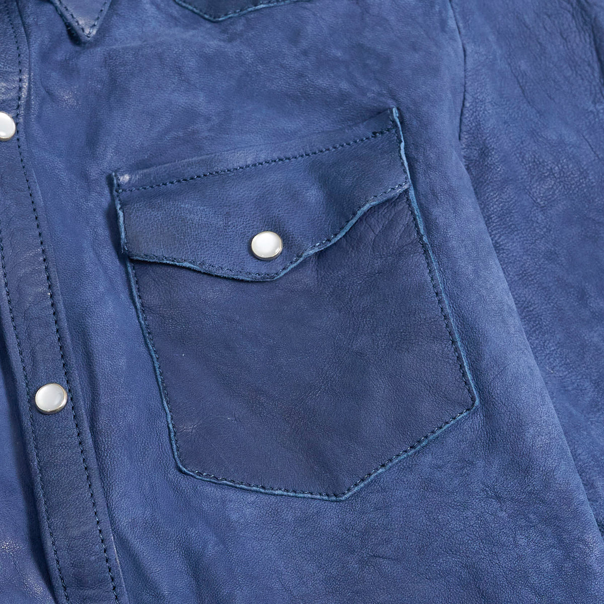 Salvatore Santoro Washed Leather Western Shirt