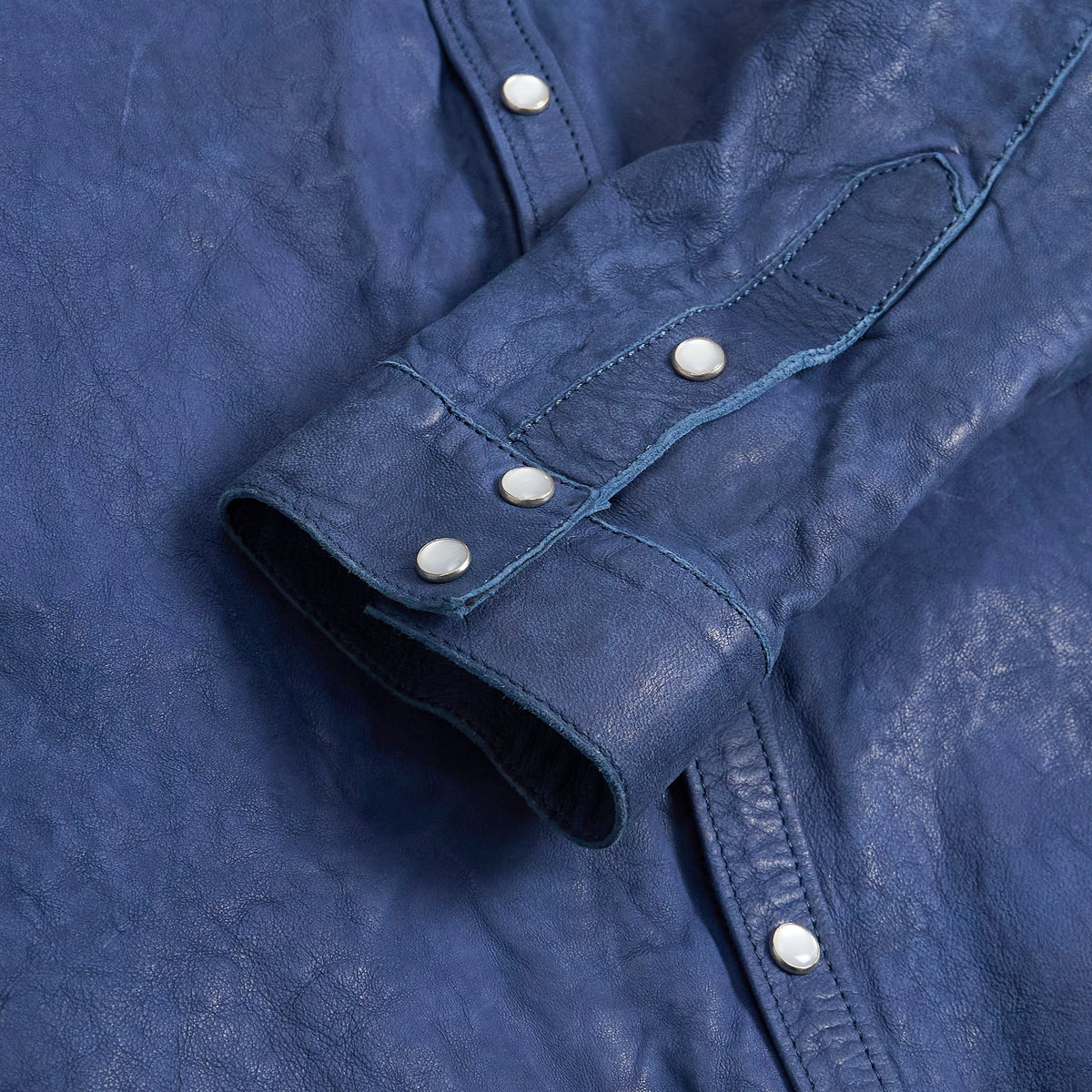 Salvatore Santoro Washed Leather Western Shirt