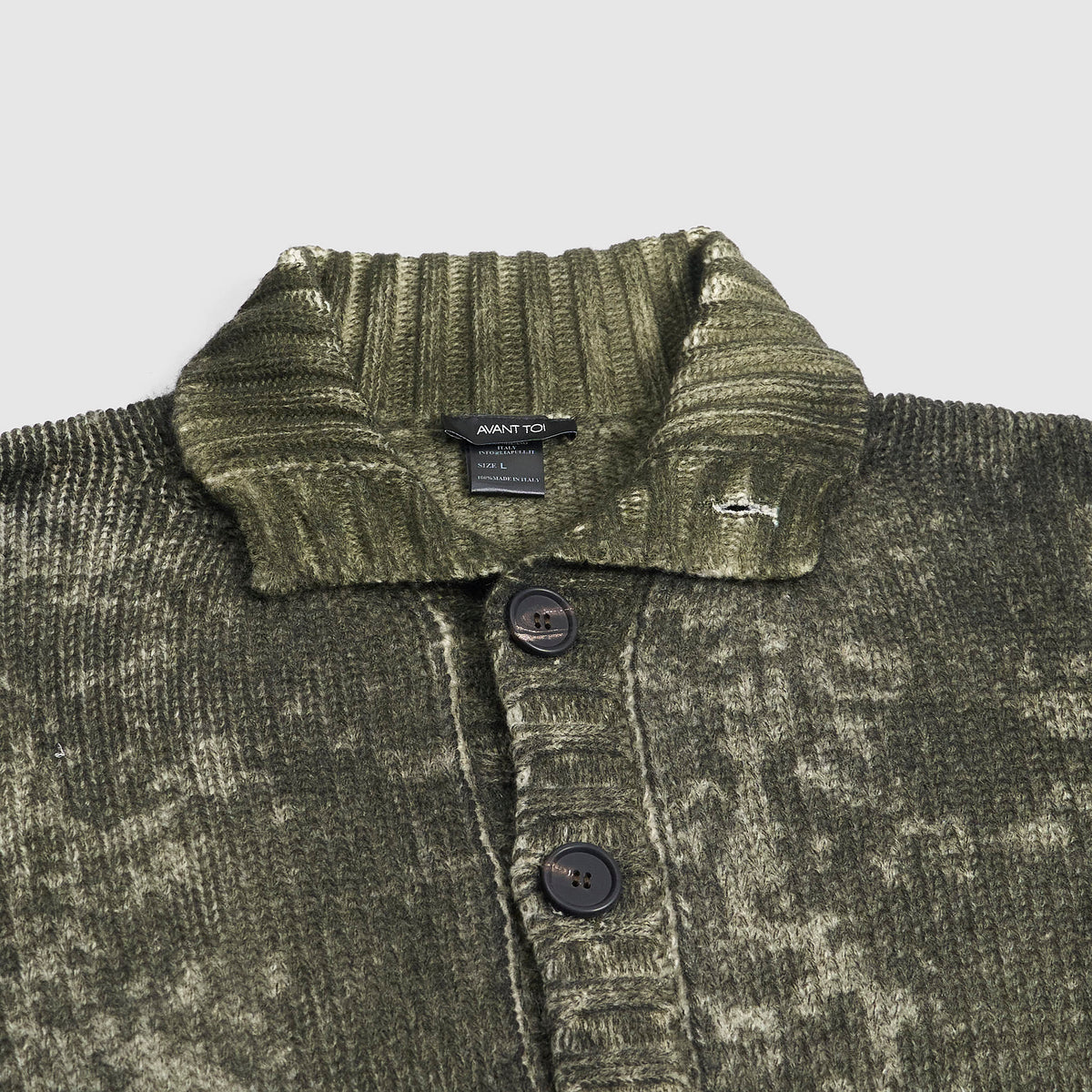 Avant Toi Washed Look Cashemere Cardigan