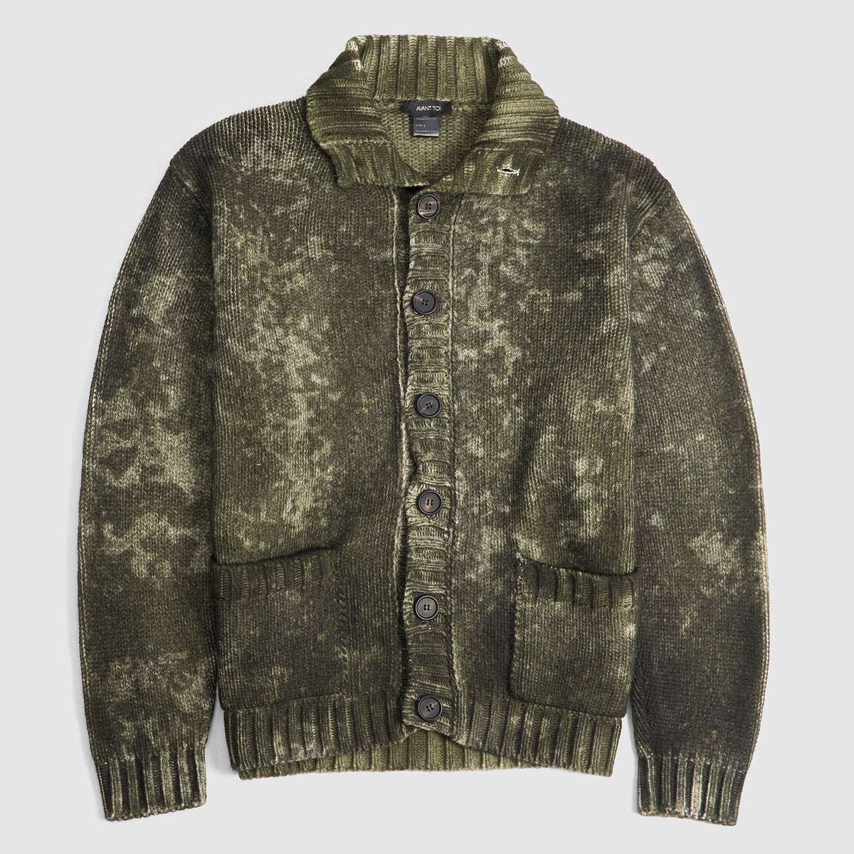 Avant Toi Washed Look Cashemere Cardigan