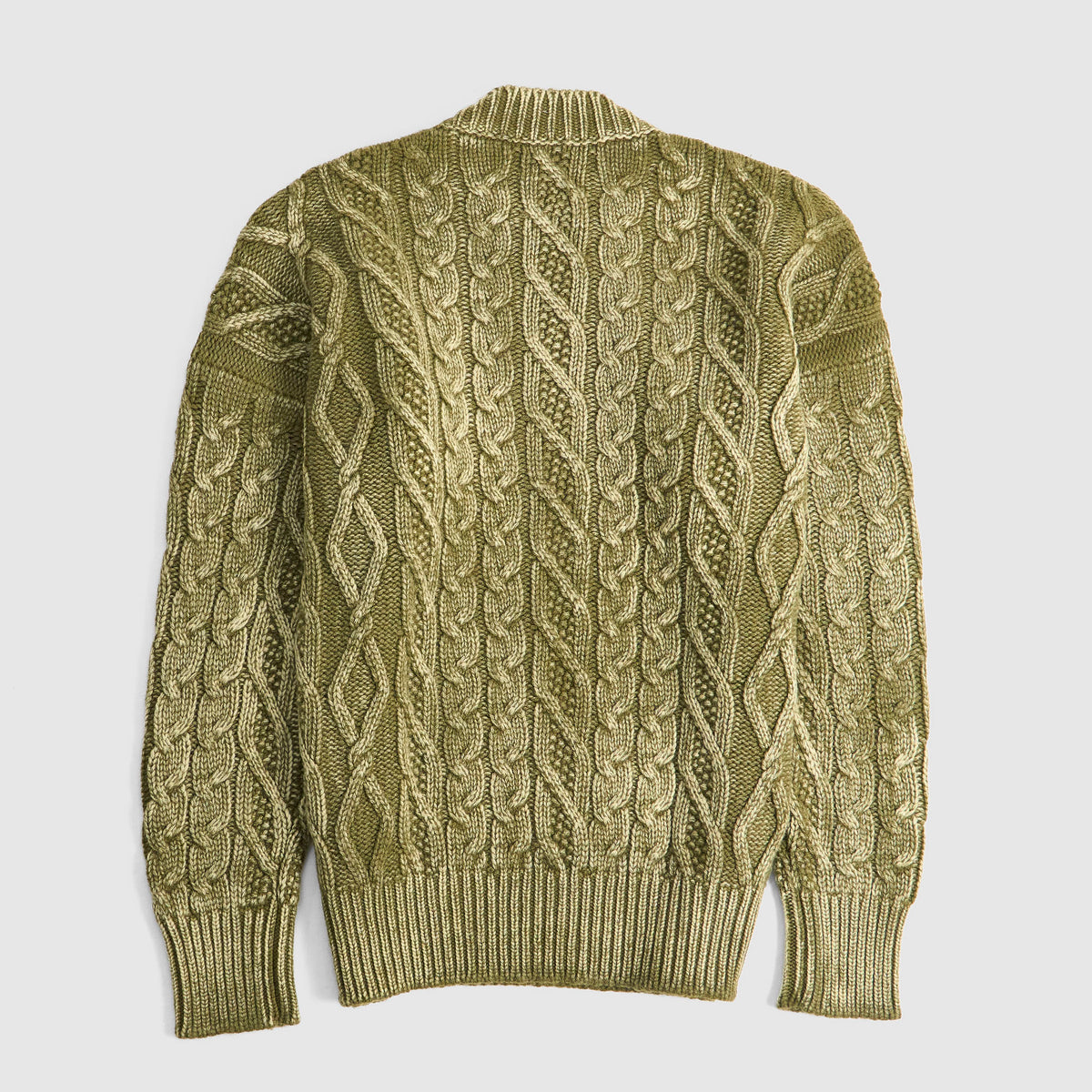 Avant Toi Knitted Cable Washed Look Pullover