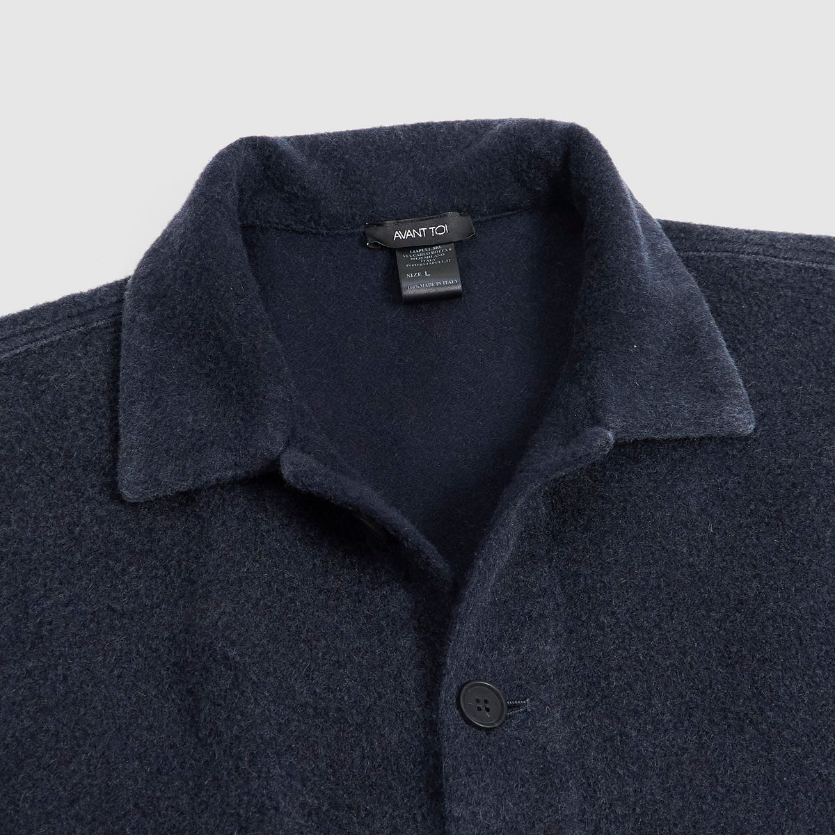 Avant Toi Woven Cashemere Overshirt Cardigan