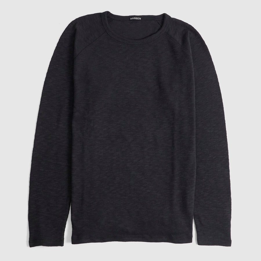 Hansen Long Sleeve Crew Neck Waffle Raglan T-Shirt