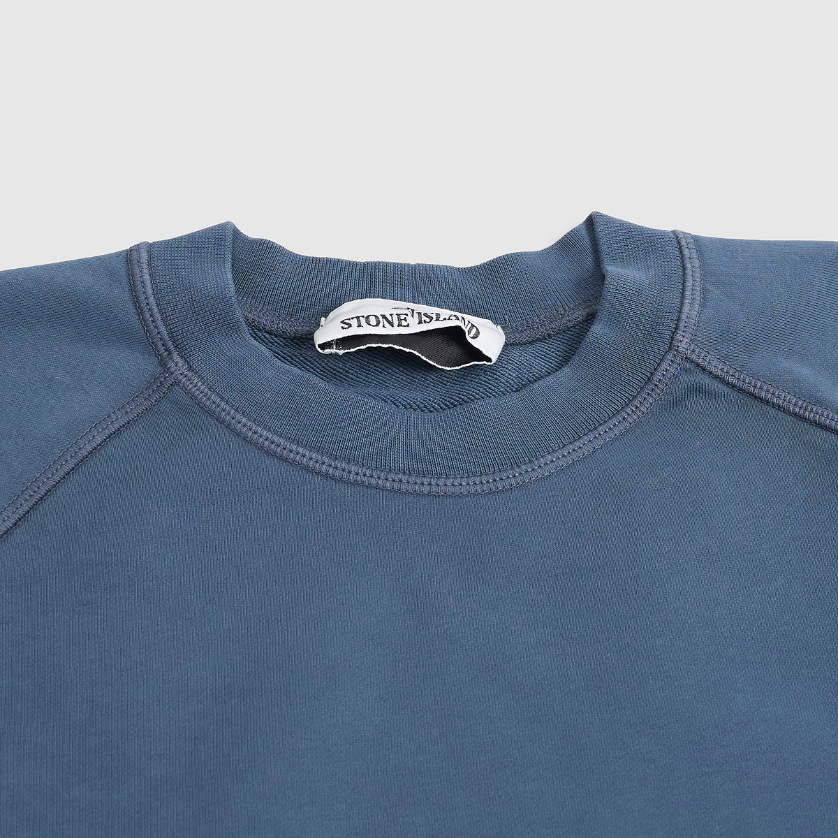 Stone Island Classic Raglan Crew Neck Organic Cotton Sweatshirt