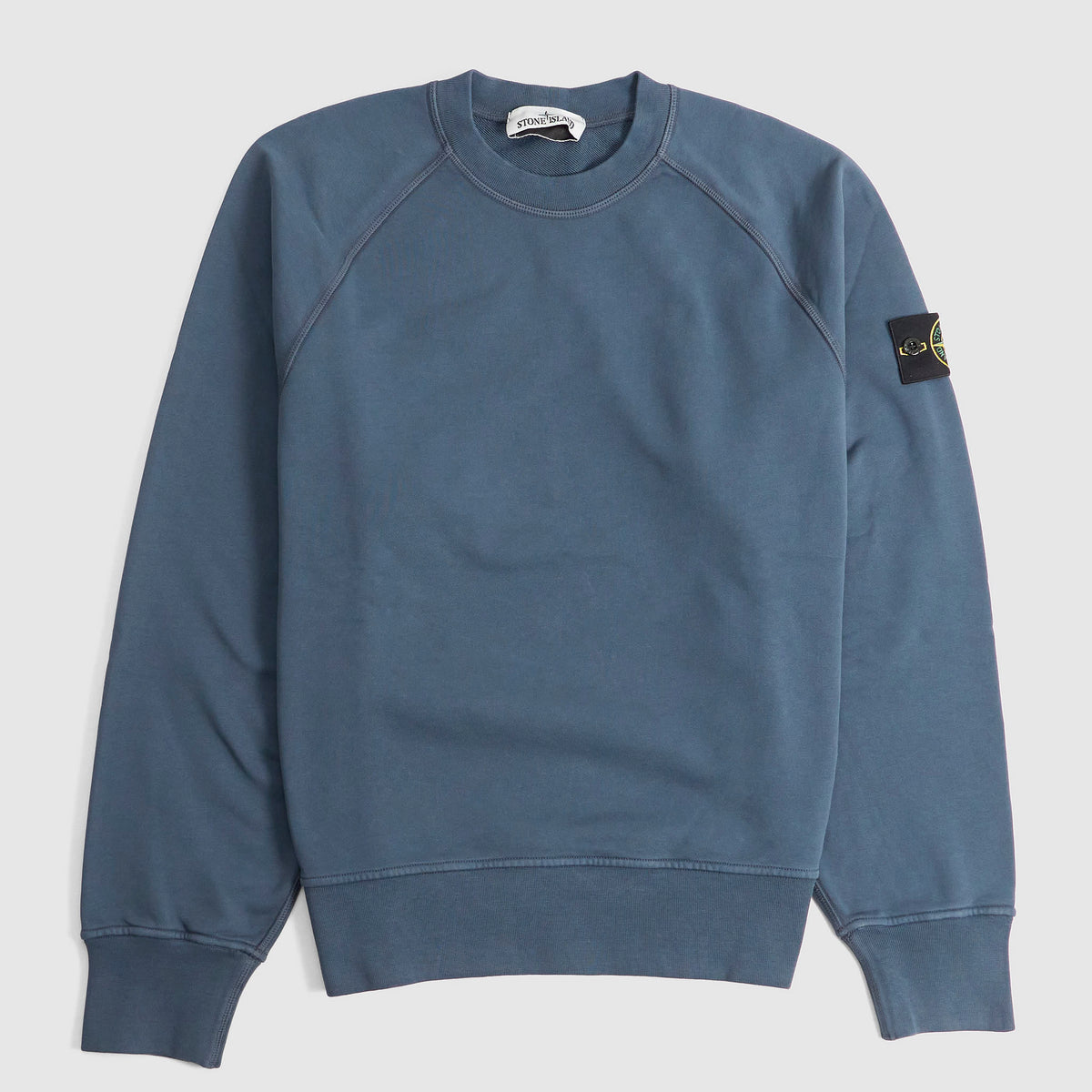 Stone Island Classic Raglan Crew Neck Organic Cotton Sweatshirt
