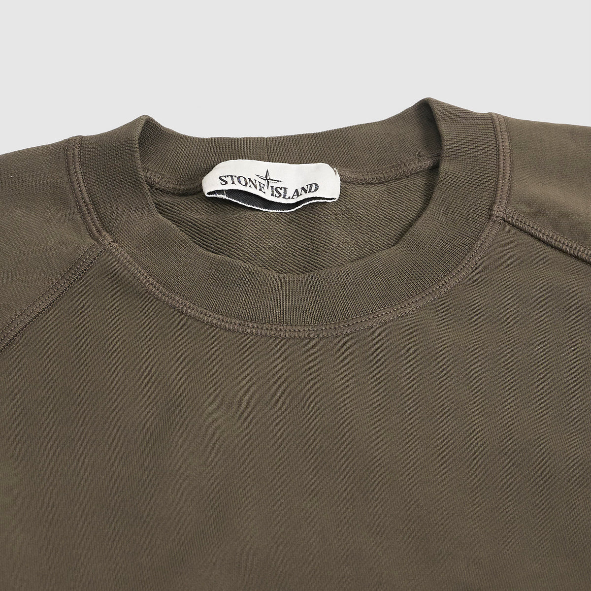 Stone Island Classic Raglan Crew Neck Organic Cotton Sweatshirt