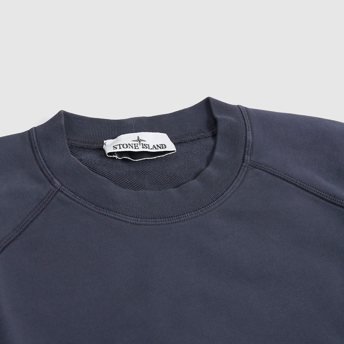 Stone Island Classic Raglan Crew Neck Organic Cotton Sweatshirt