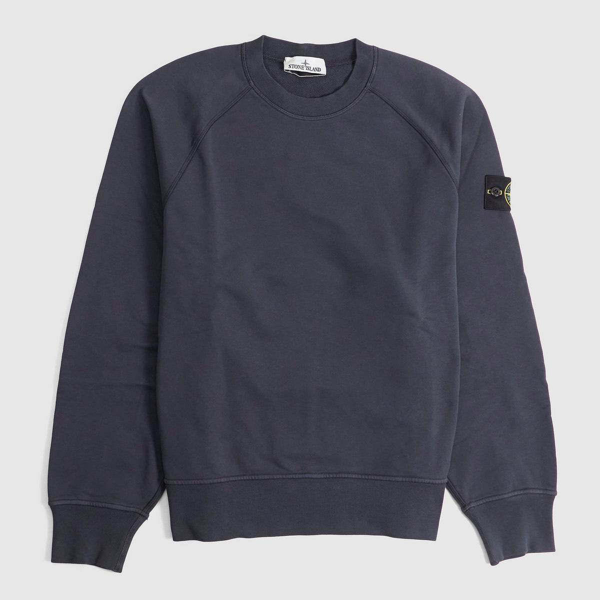 Stone Island Classic Raglan Crew Neck Organic Cotton Sweatshirt
