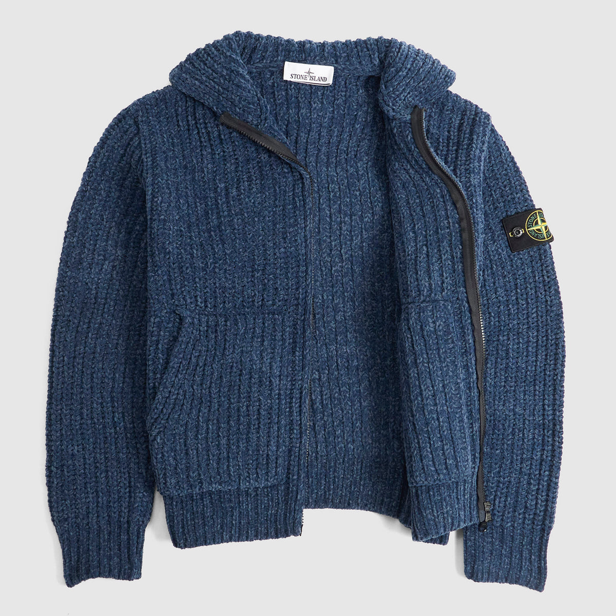 Stone Island Mouliné Chenille Zip Hoodie