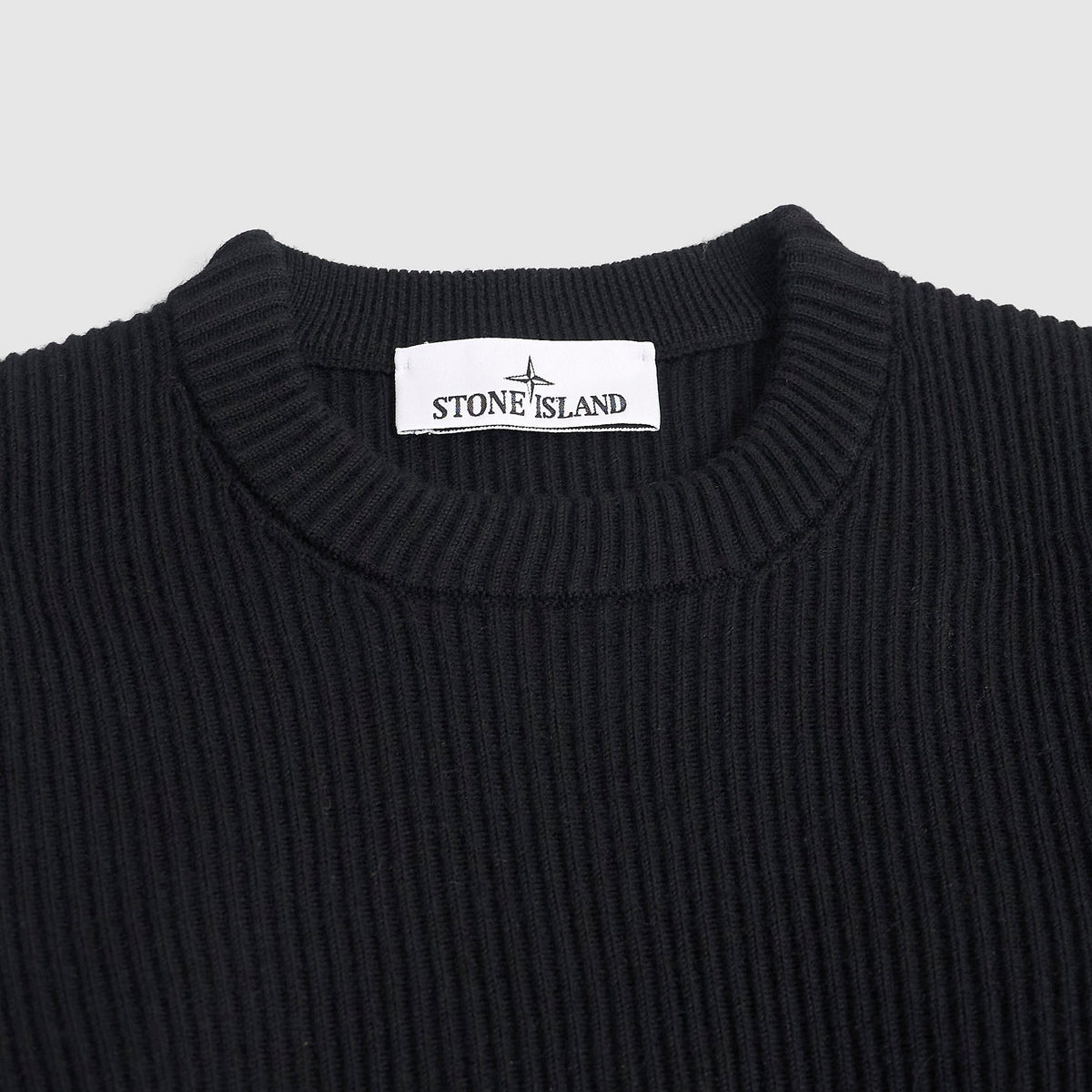 Stone Island Knitted Ripped Crew Neck Sweater
