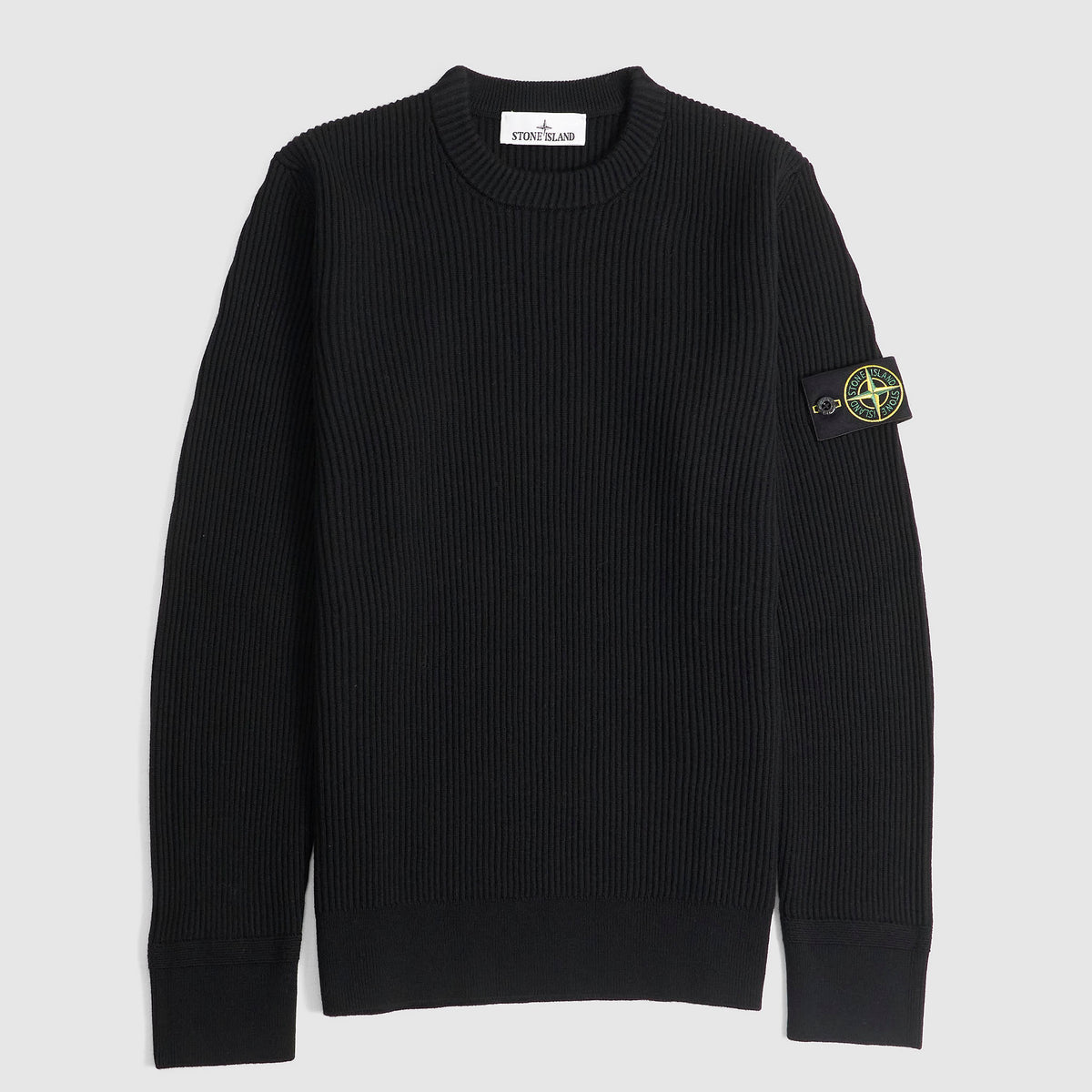 Stone Island Knitted Ripped Crew Neck Sweater