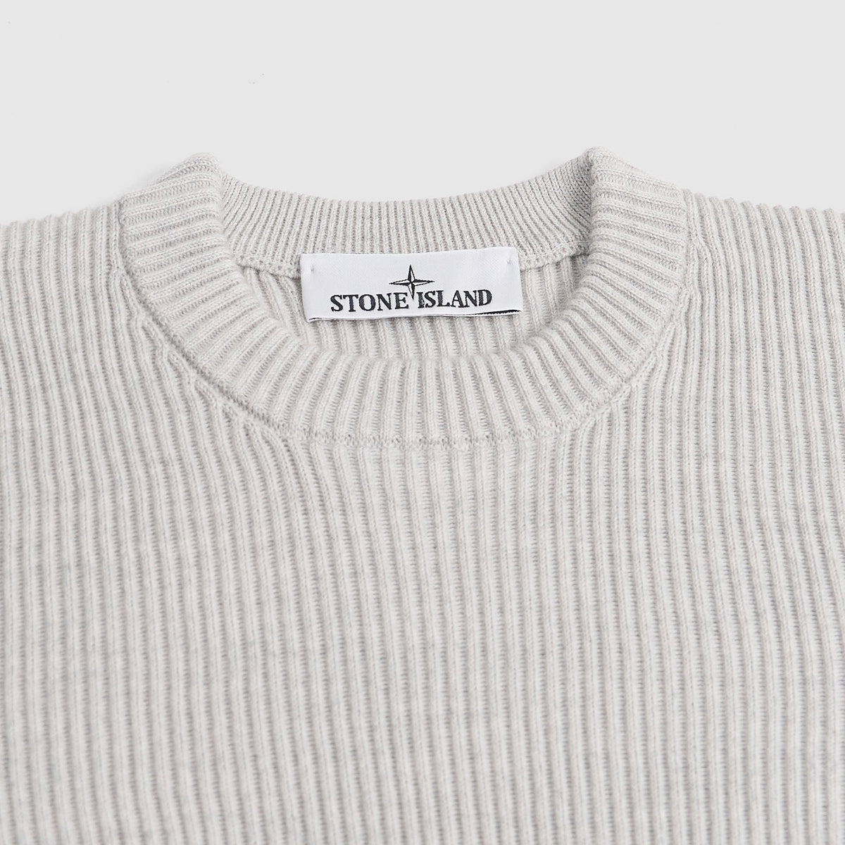 Stone Island Knitted Ripped Crew Neck Sweater