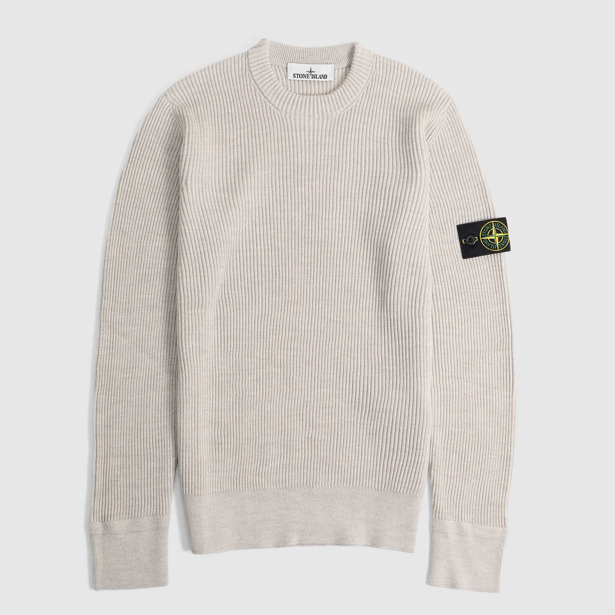 Stone Island Knitted Ripped Crew Neck Sweater