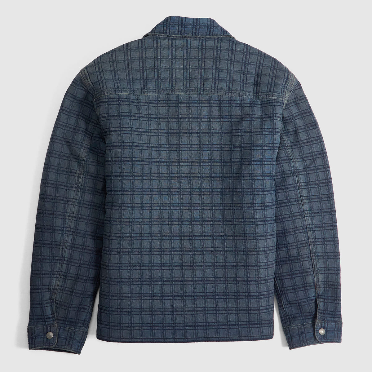 Double RL Plaid Indigo Jacquard Denim Work Jacket