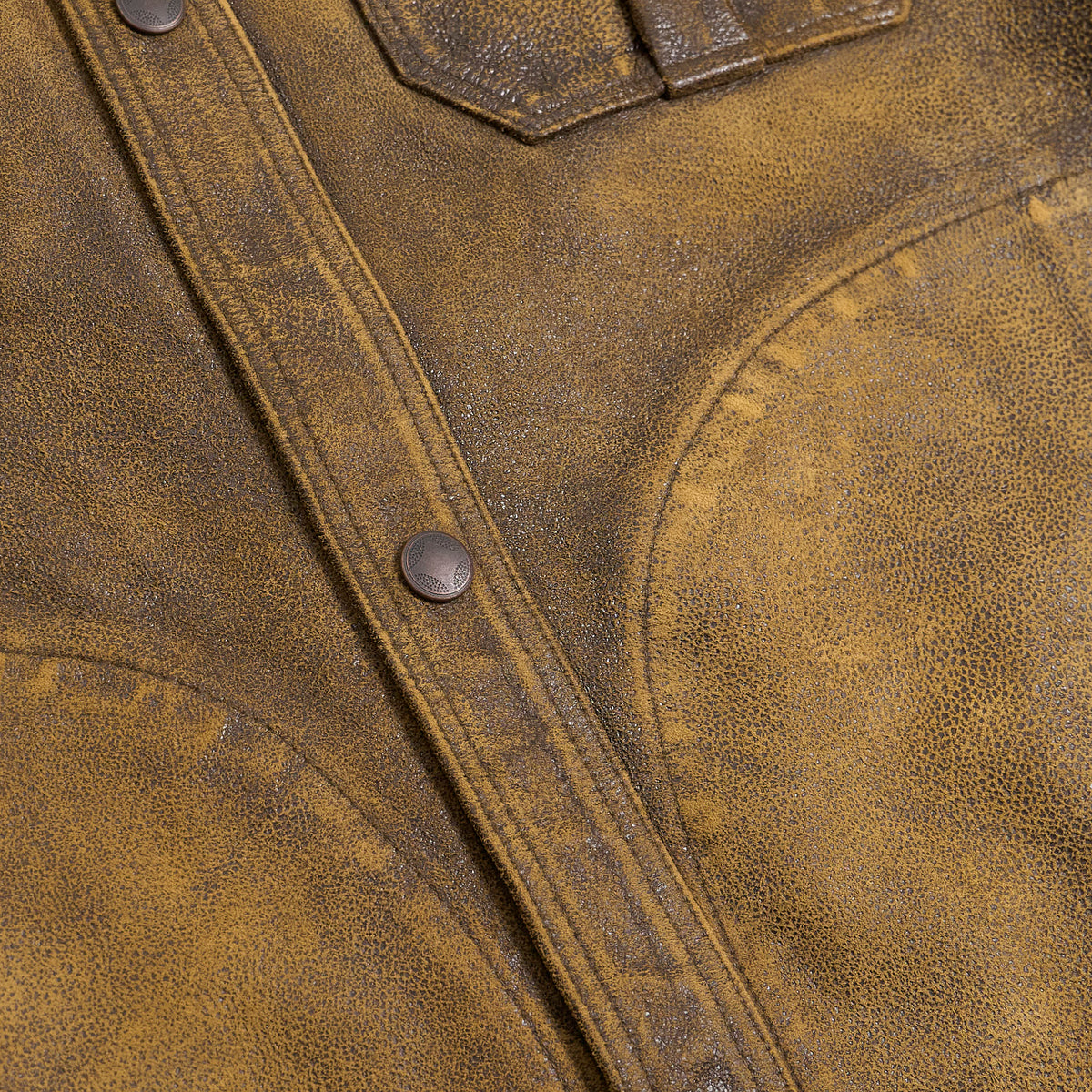 Double RL Unlined Overshirt Sheepskin Leather Jacket