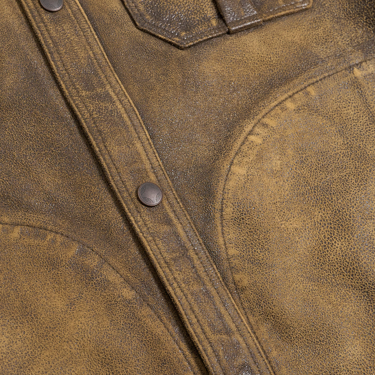 Double RL Unlined Overshirt Sheepskin Leather Jacket