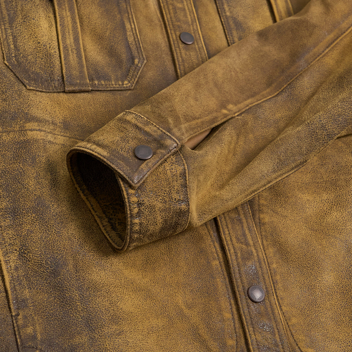 Double RL Unlined Overshirt Sheepskin Leather Jacket