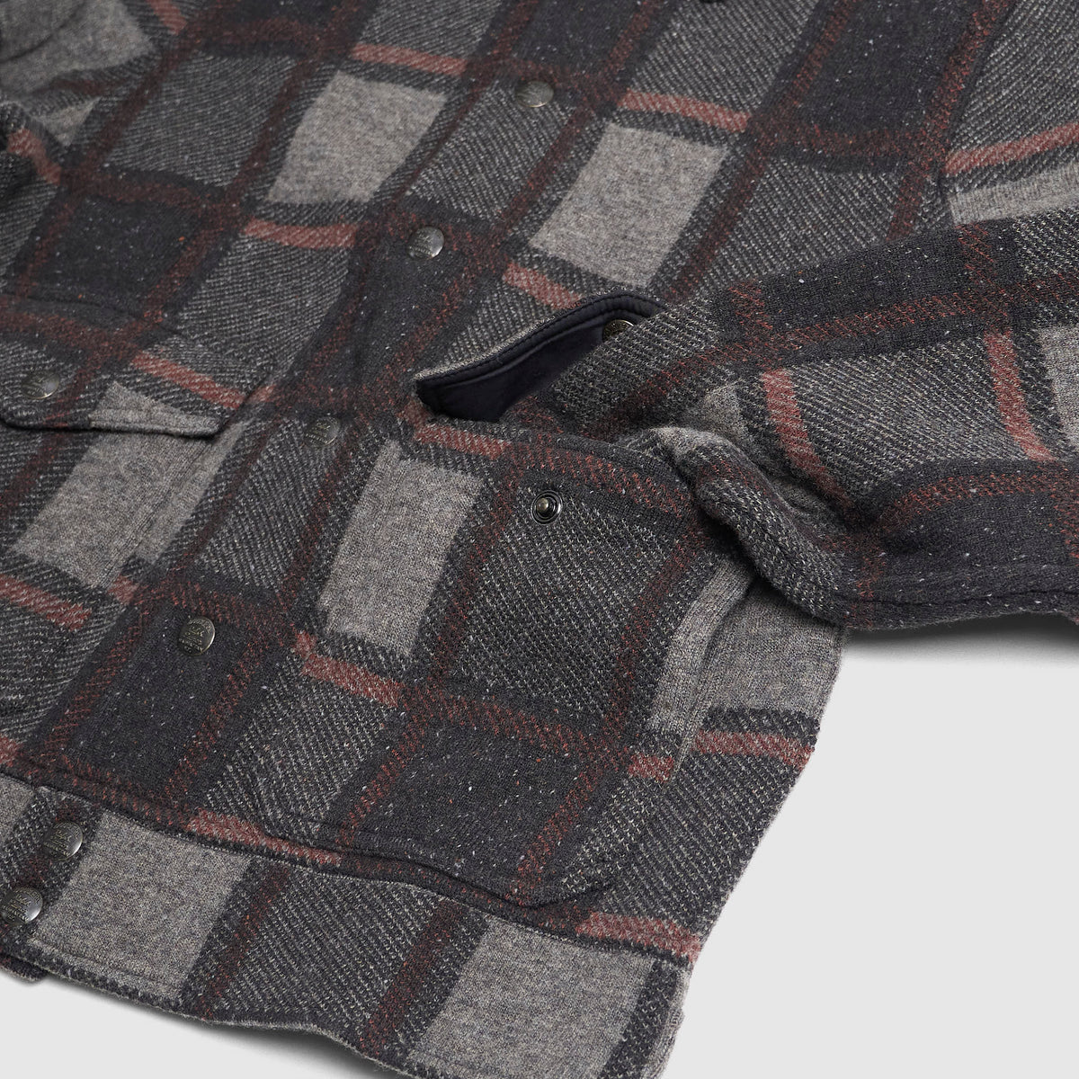 Double RL Heavyweight Plaid Wool Cardigan Jacket