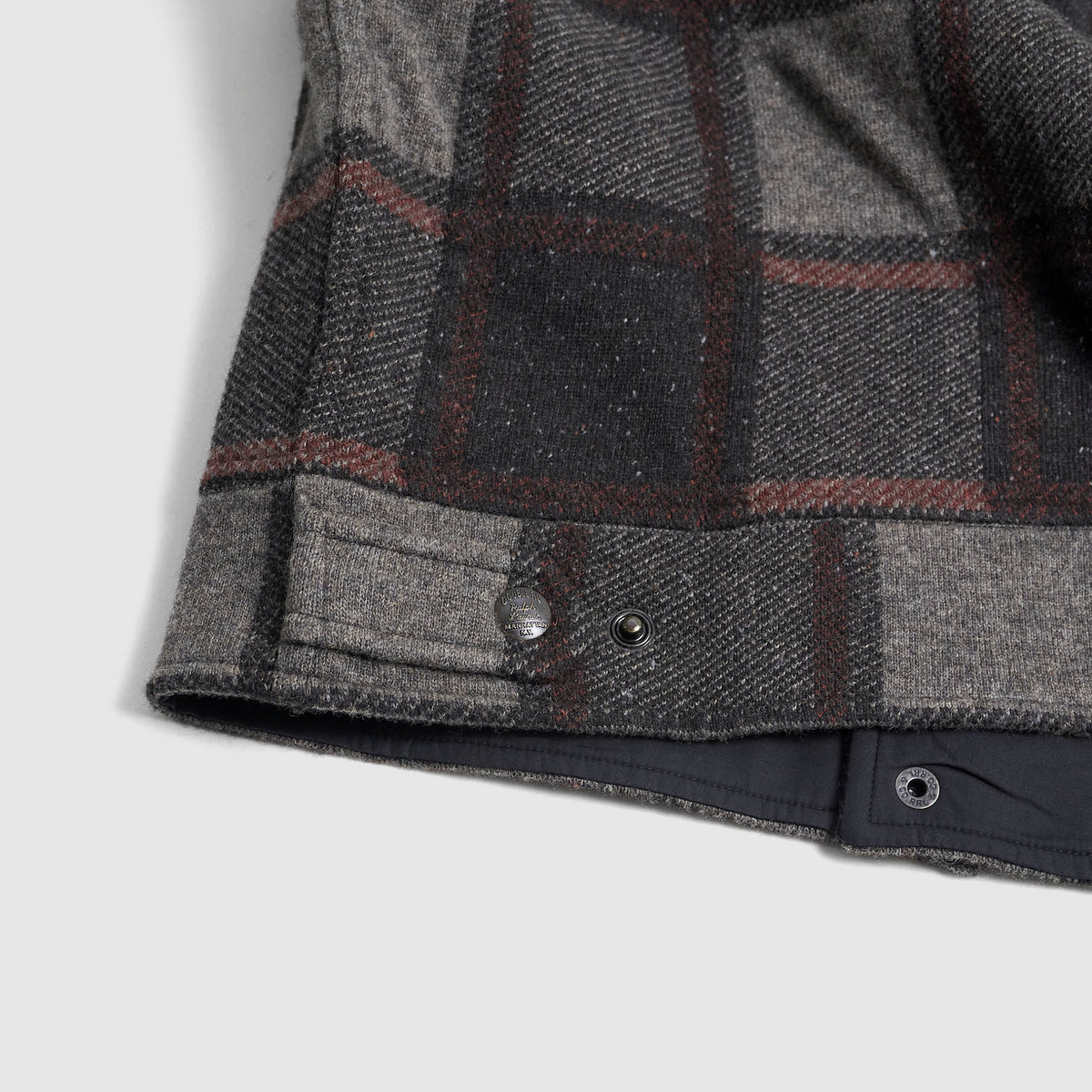 Double RL Heavyweight Plaid Wool Cardigan Jacket