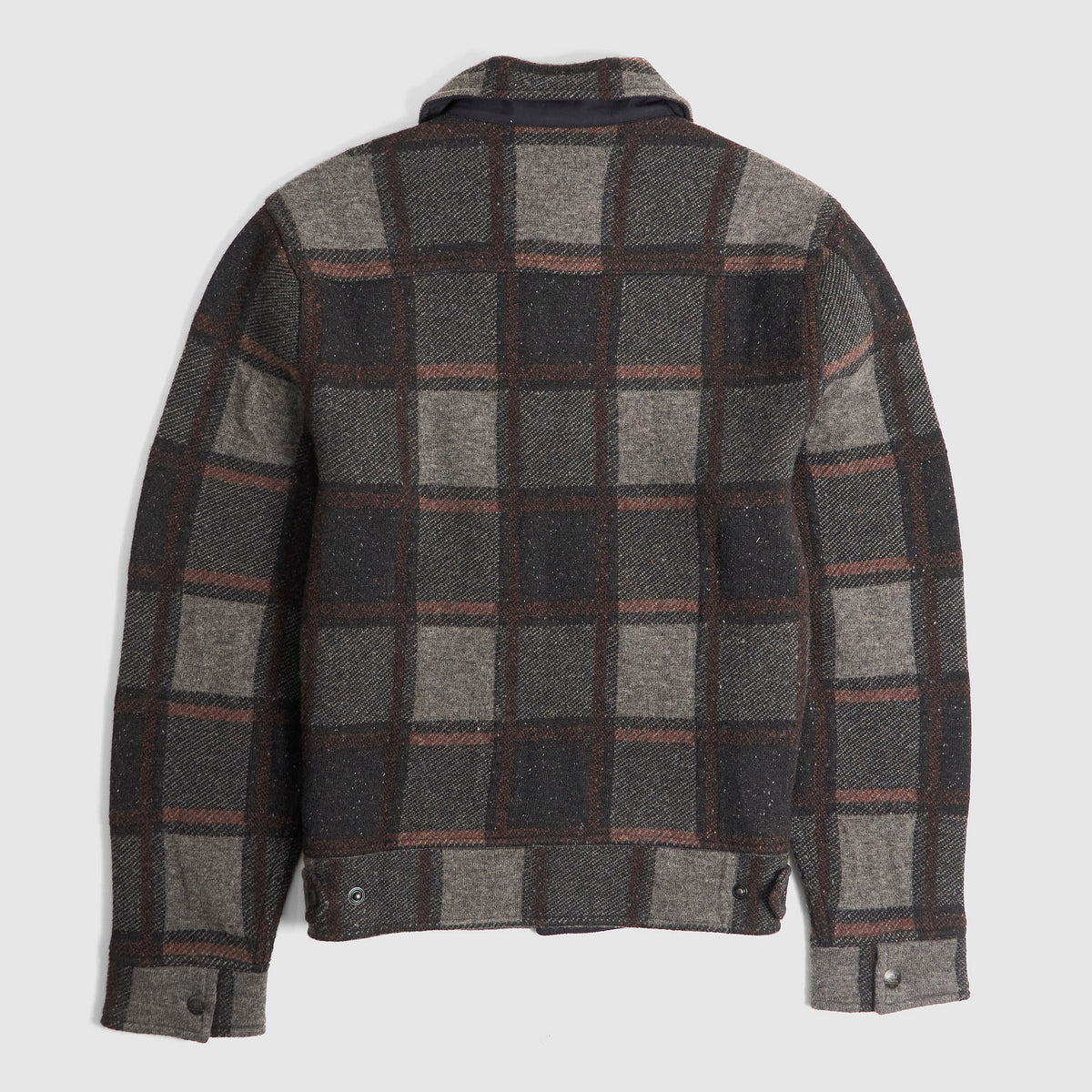 Double RL Heavyweight Plaid Wool Cardigan Jacket