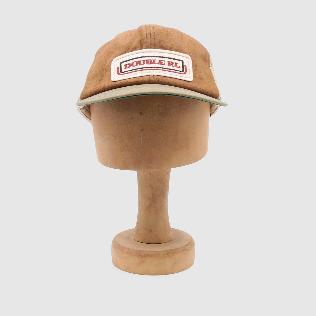 Double RL Mesh Logo Suede Trucker Cap