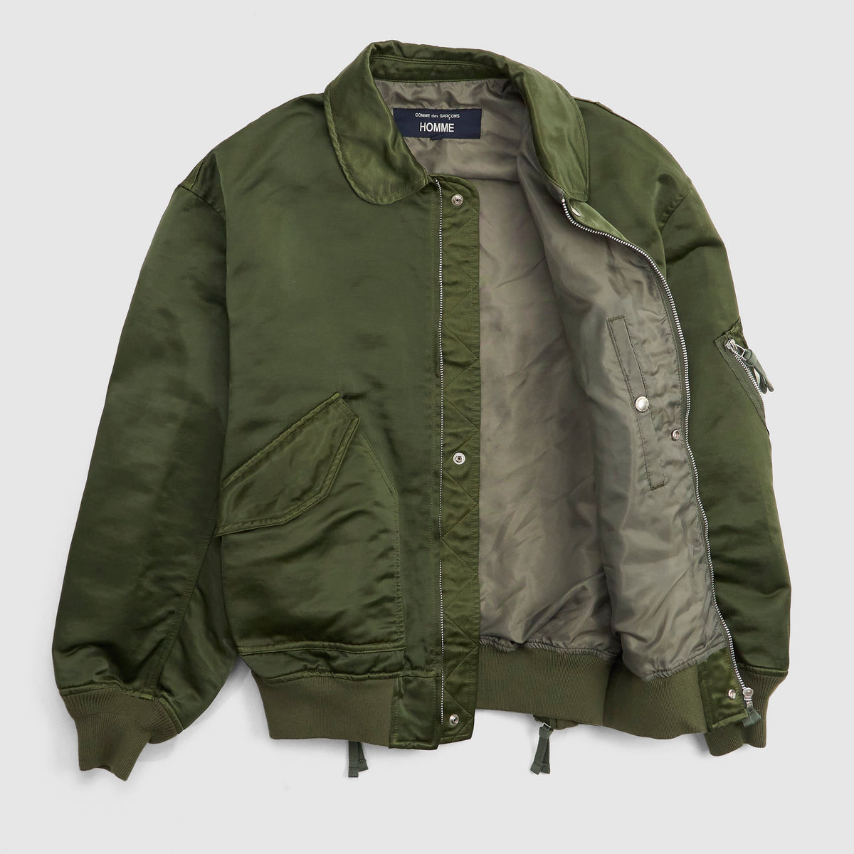 Comme des Garçons Homme Heavy Satin Bomber Jacket