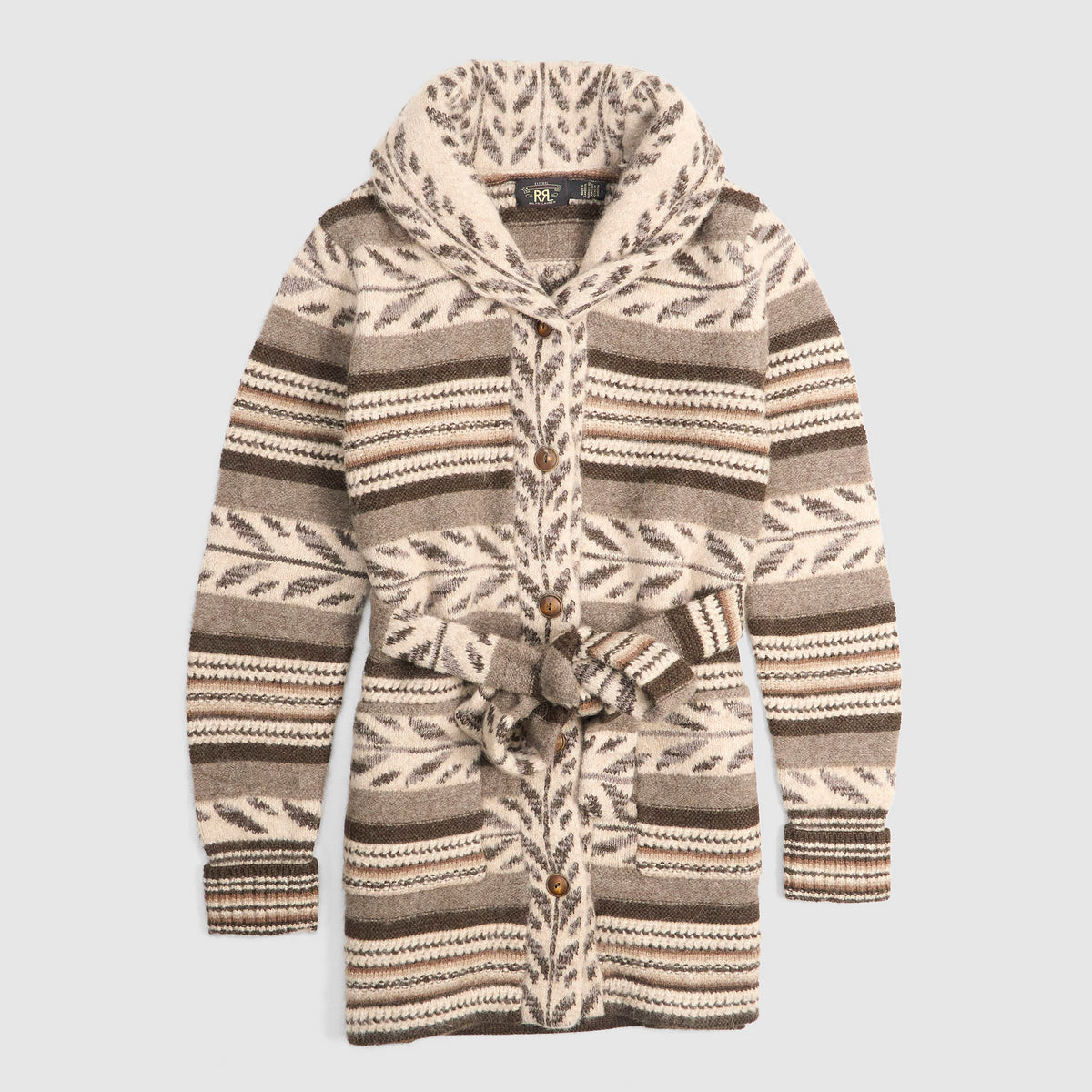 Double RL Ladies Shawl Long Cardigan