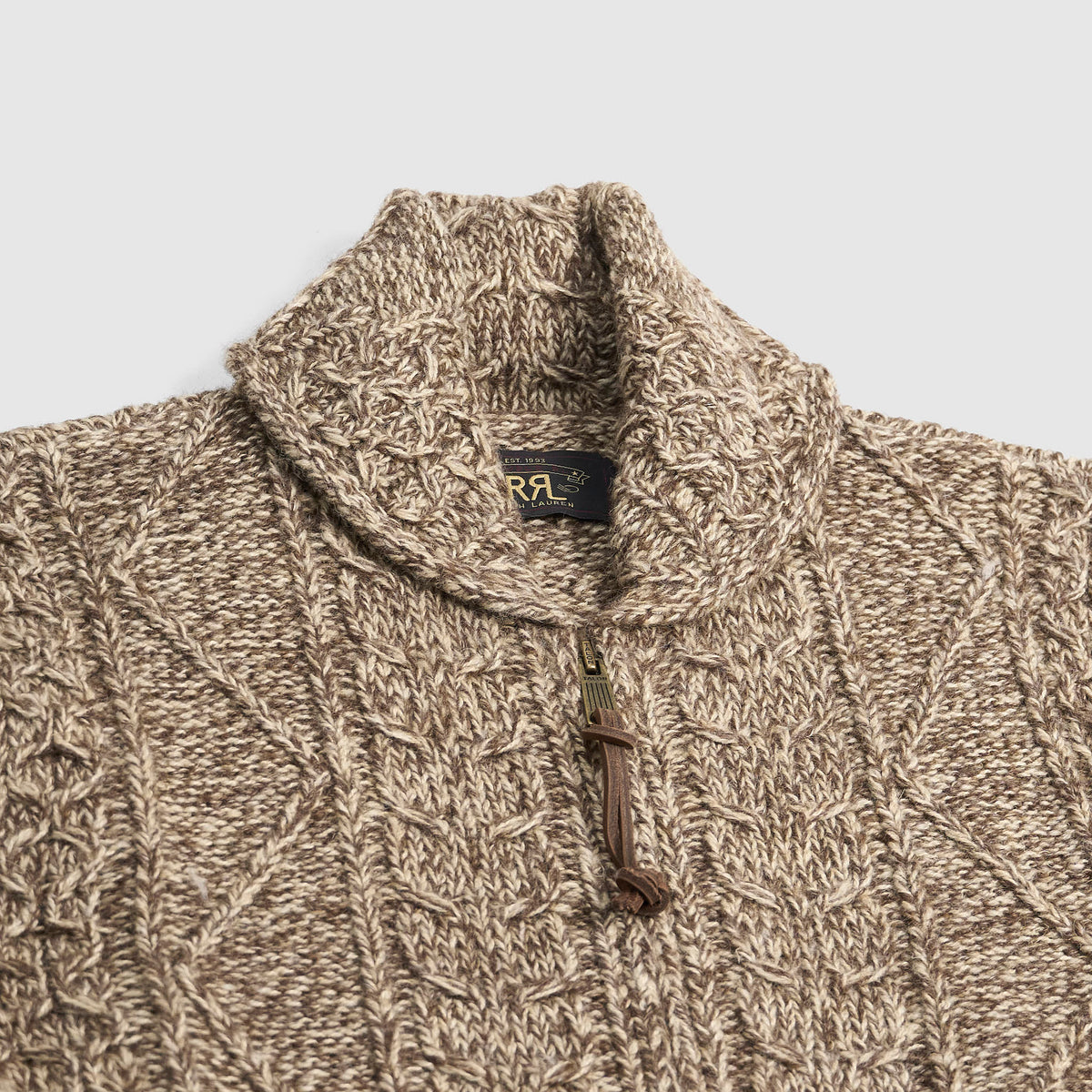 Double RL Knitted Zip Cardigan