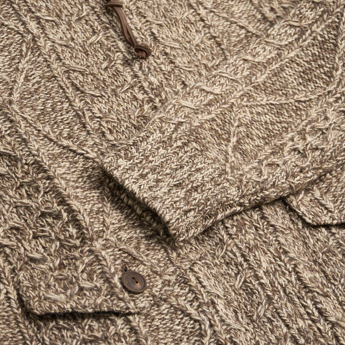 Double RL Knitted Zip Cardigan