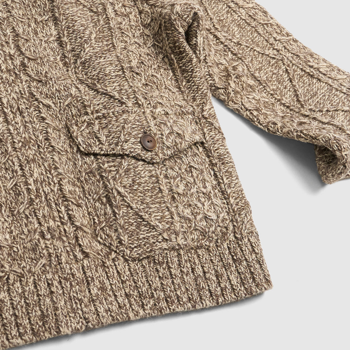 Double RL Knitted Zip Cardigan