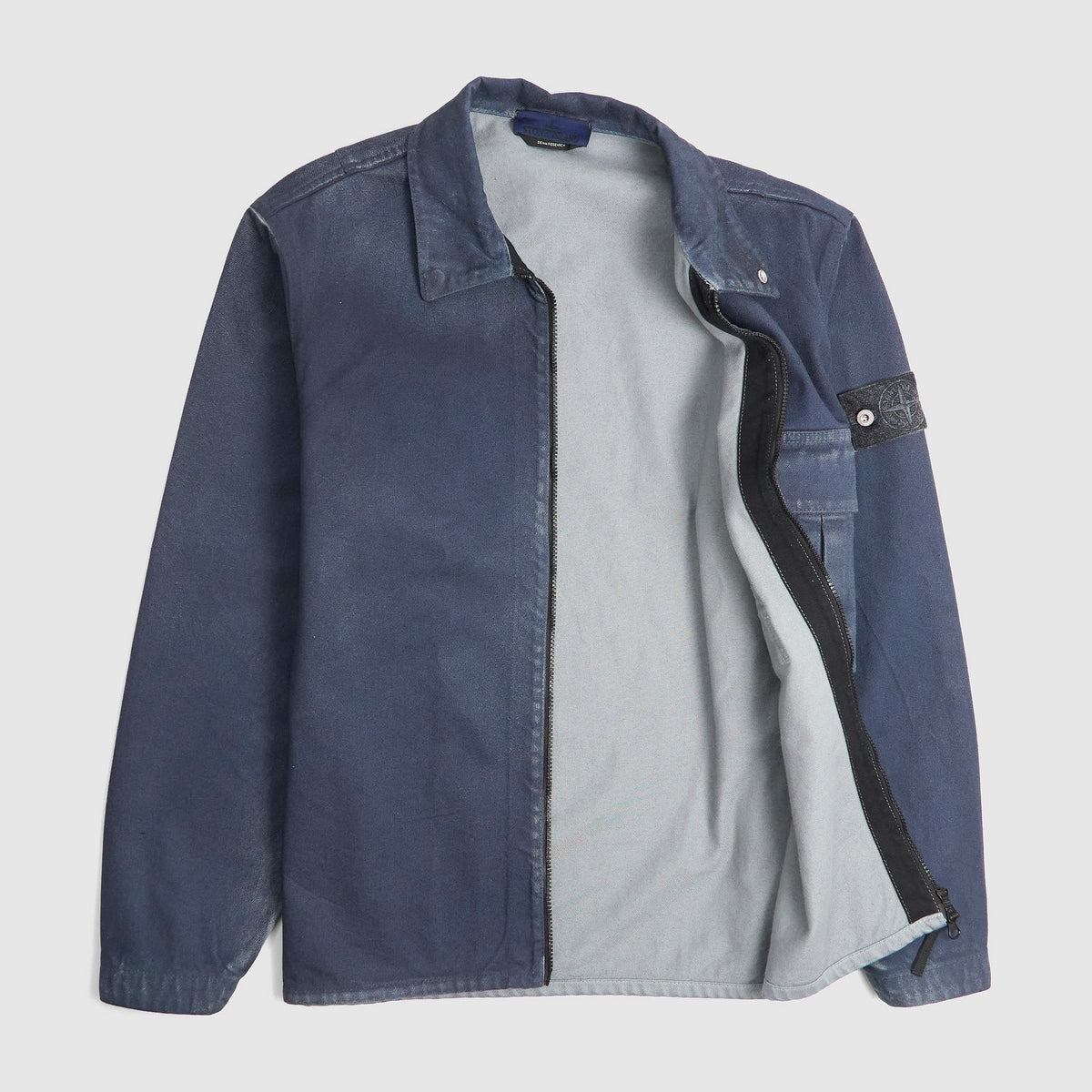 Stone Island Reflective Bull Denim Research Overshirt