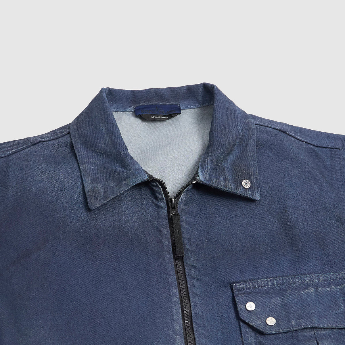 Stone Island Reflective Bull Denim Research Overshirt