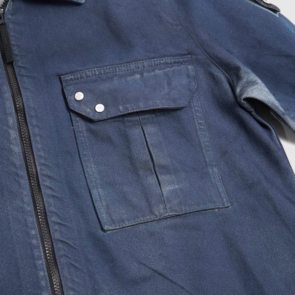 Stone Island Reflective Bull Denim Research Overshirt