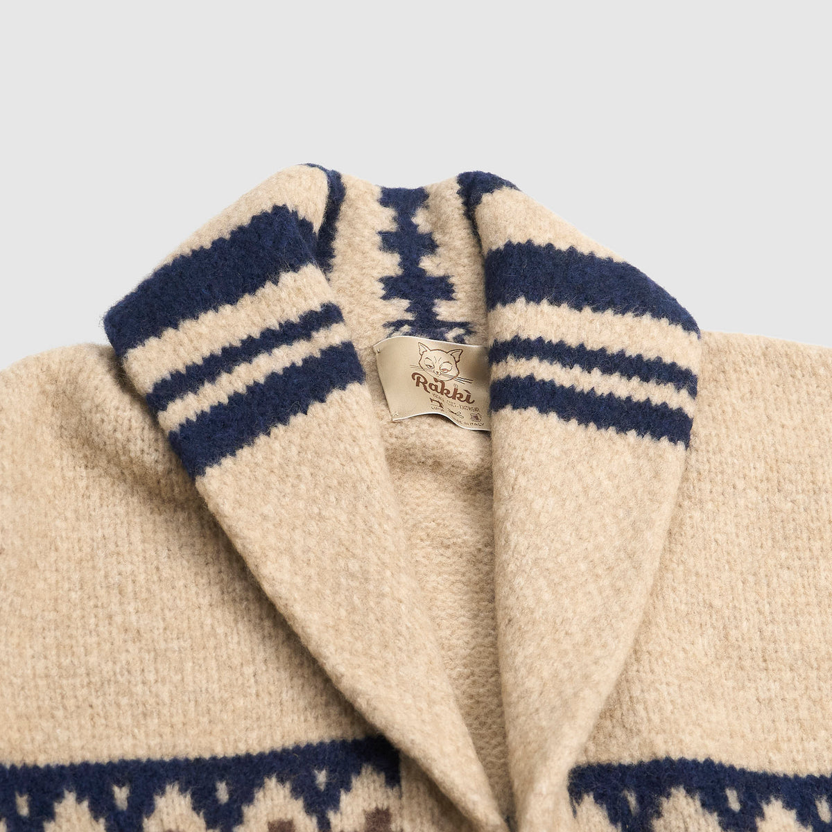 Rakki The Diva Marilyn Monroe Etno–Jacquard Wool Cardigan