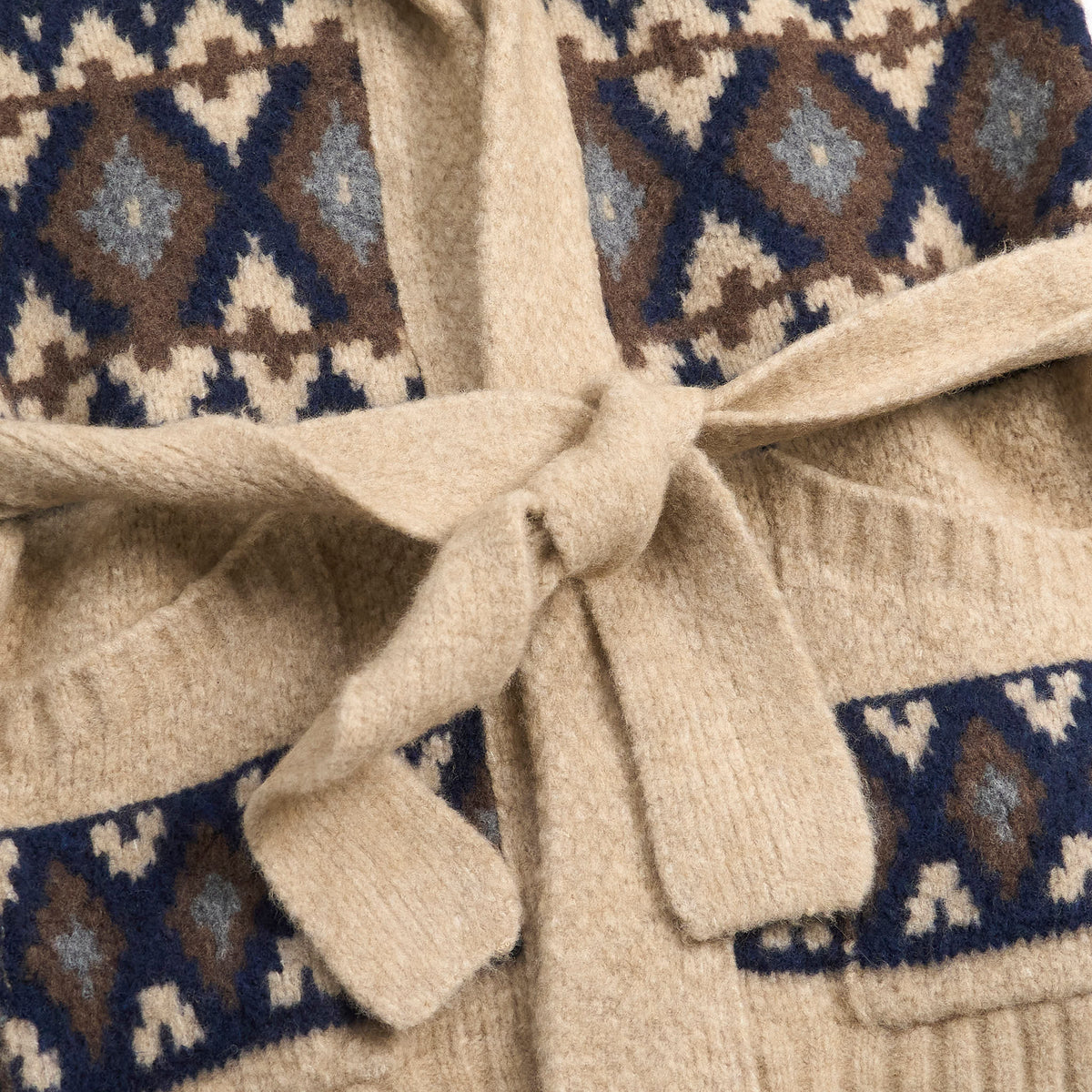 Rakki The Diva Marilyn Monroe Etno–Jacquard Wool Cardigan