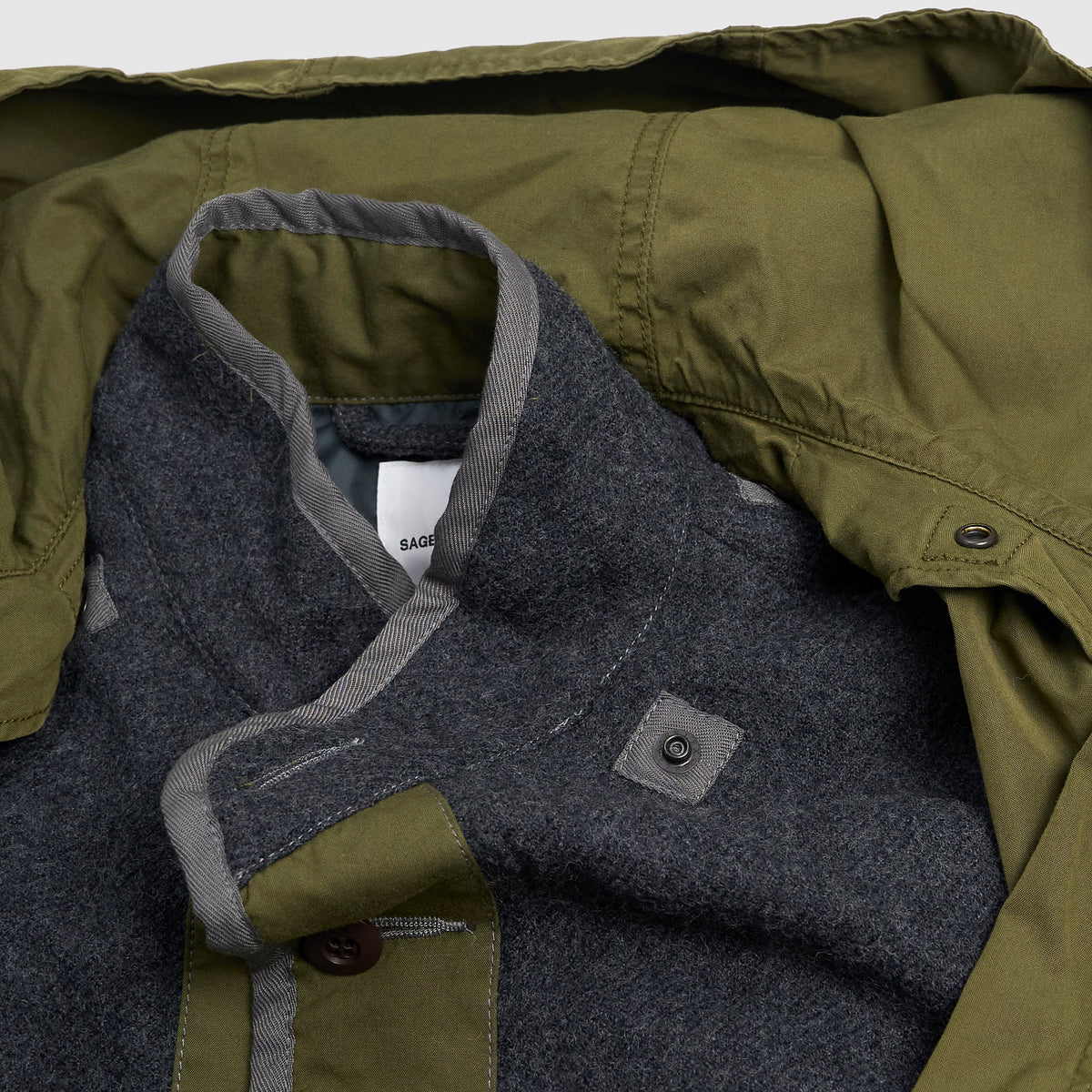 Sage De Cret Oxford Three-Way Parka