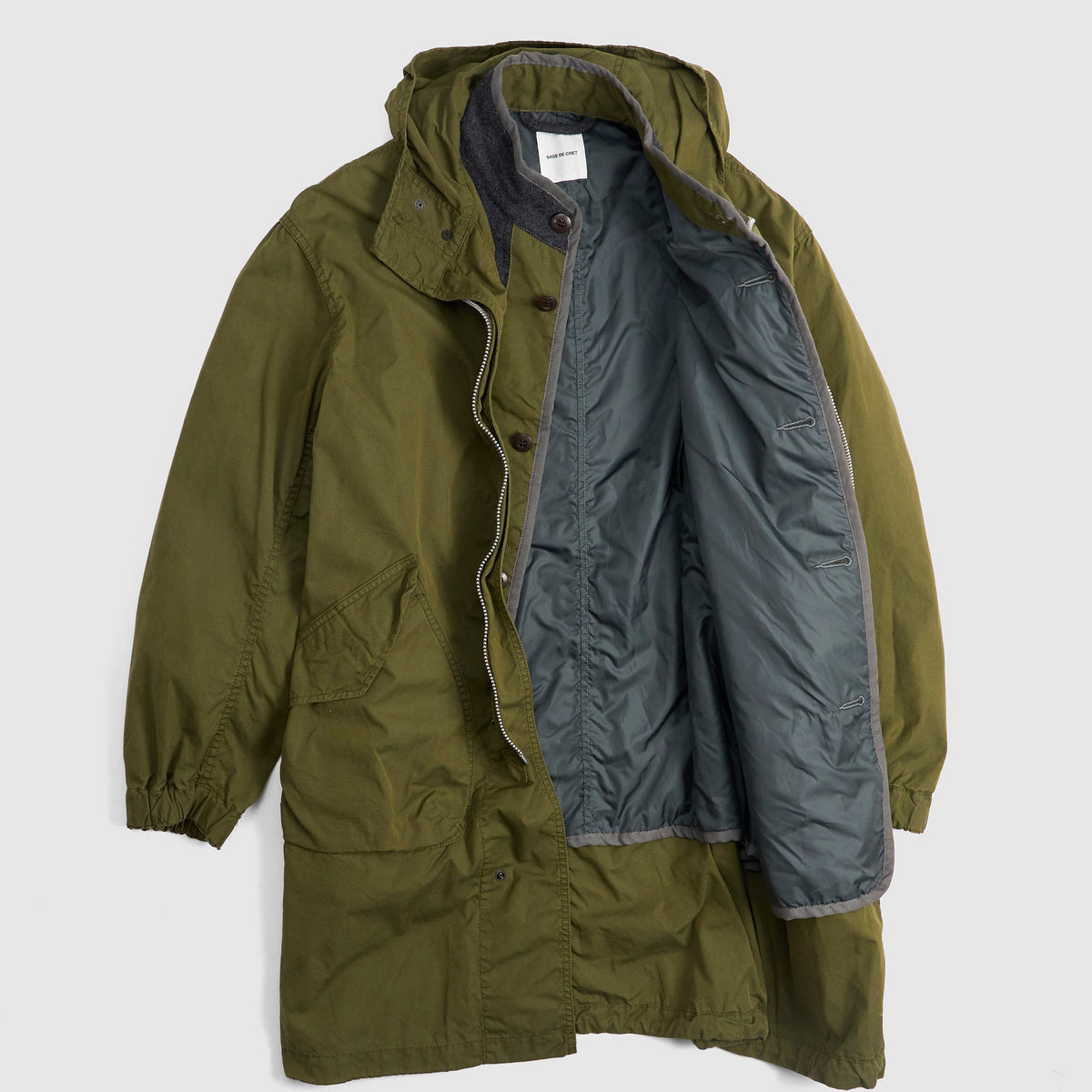 Sage De Cret Oxford Three-Way Parka
