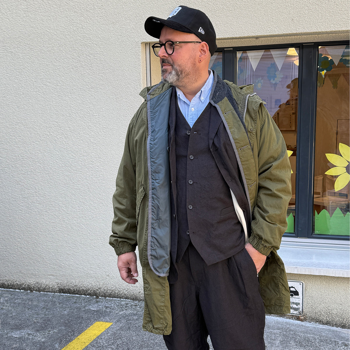 Sage De Cret Oxford Three-Way Parka