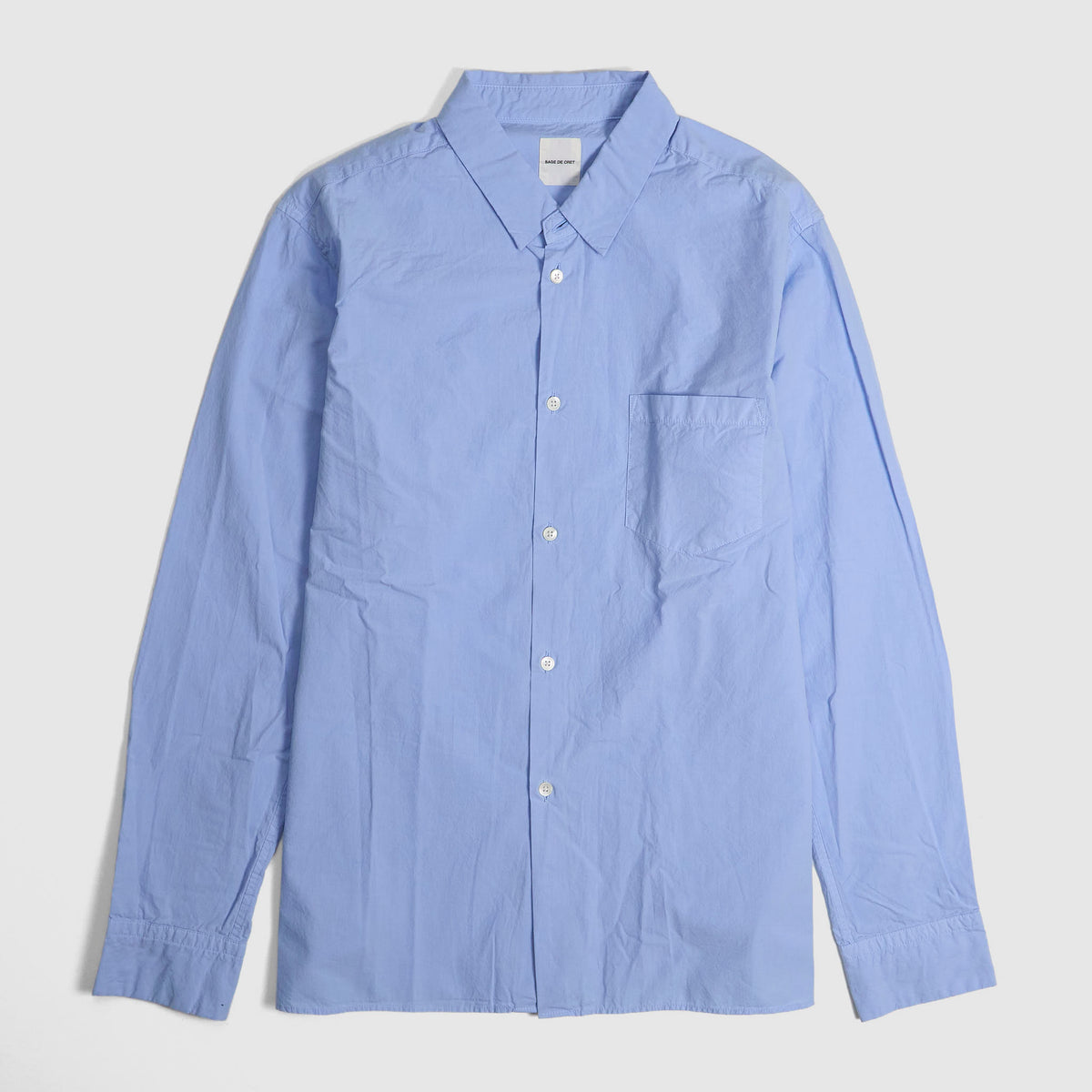 Sage De Cret Broadcloth Long Sleeve Pocket Shirt