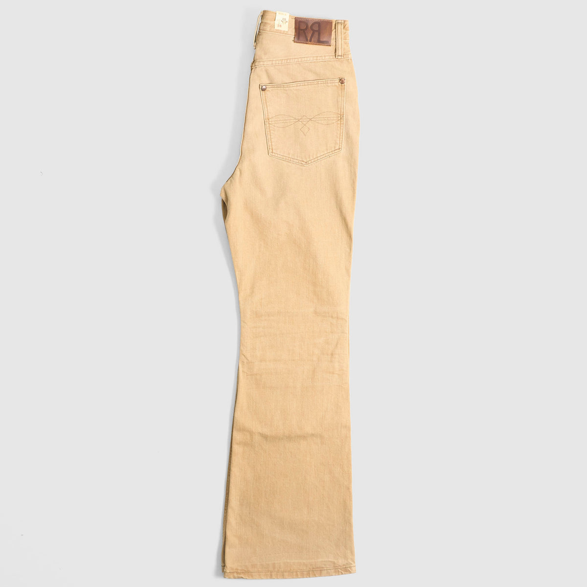 RRL Ladies Embroidered Natural Bootcut Denim Jeans